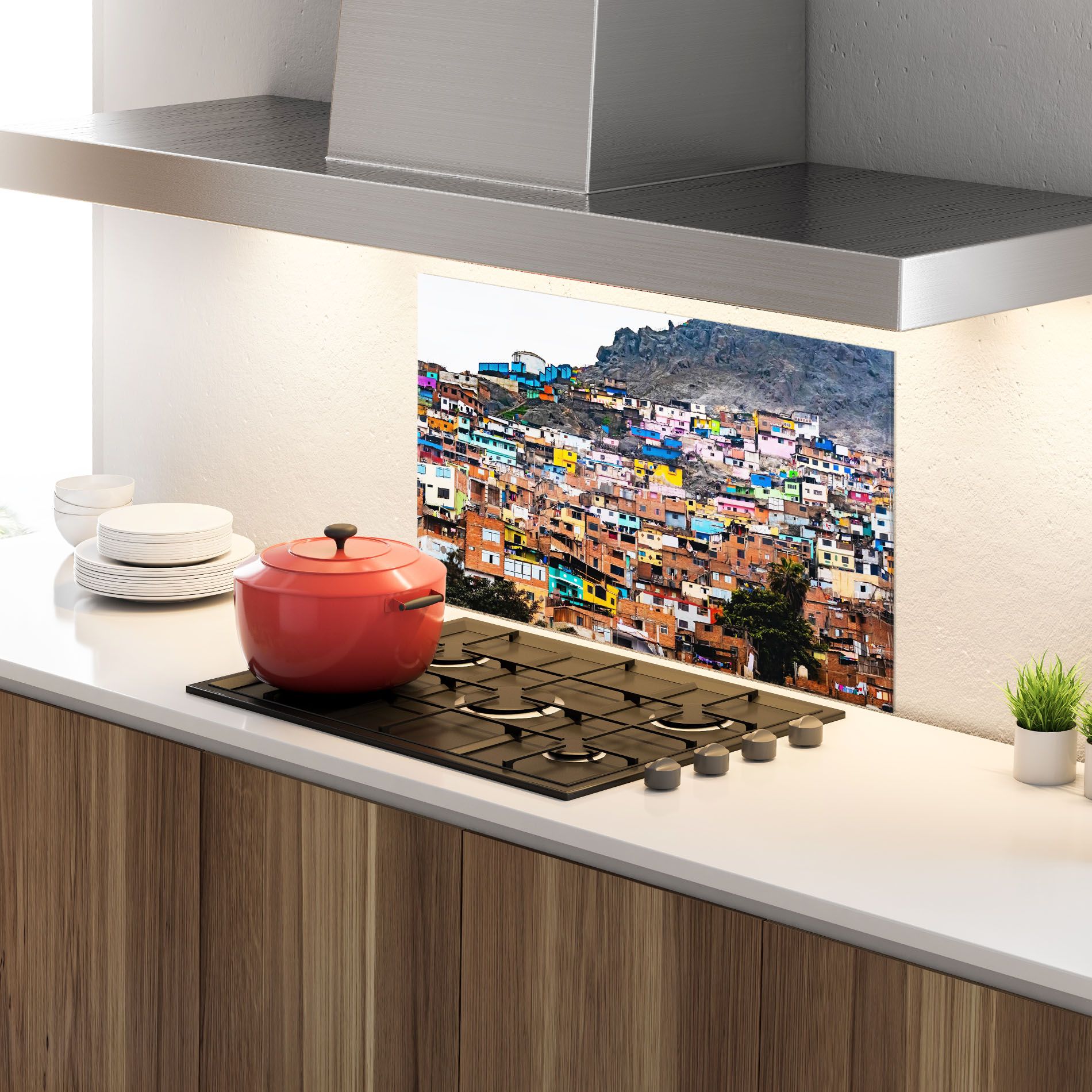 Colorful Slum Buildings mockup 4