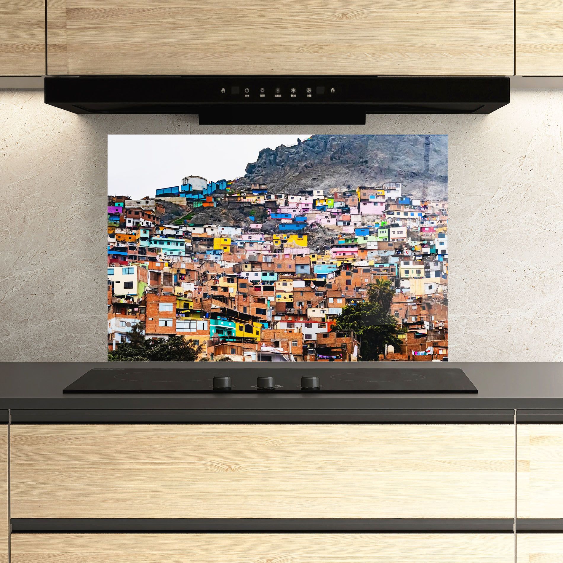 Colorful Slum Buildings mockup 3