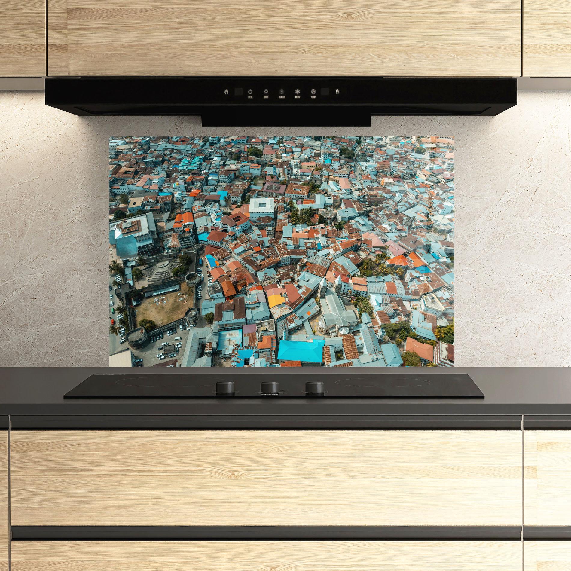 Konyhai üveg hátfal Island View Tanzania mockup 3