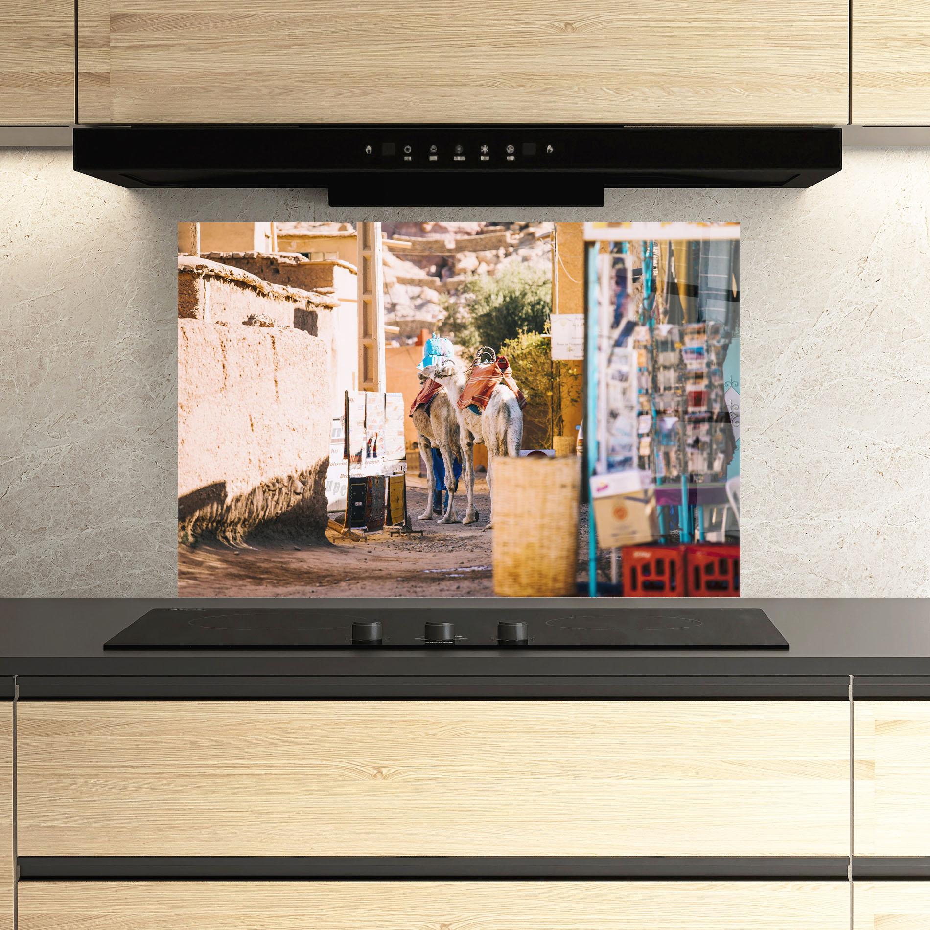 Konyhai üveg hátfal Marrakesh mockup 3