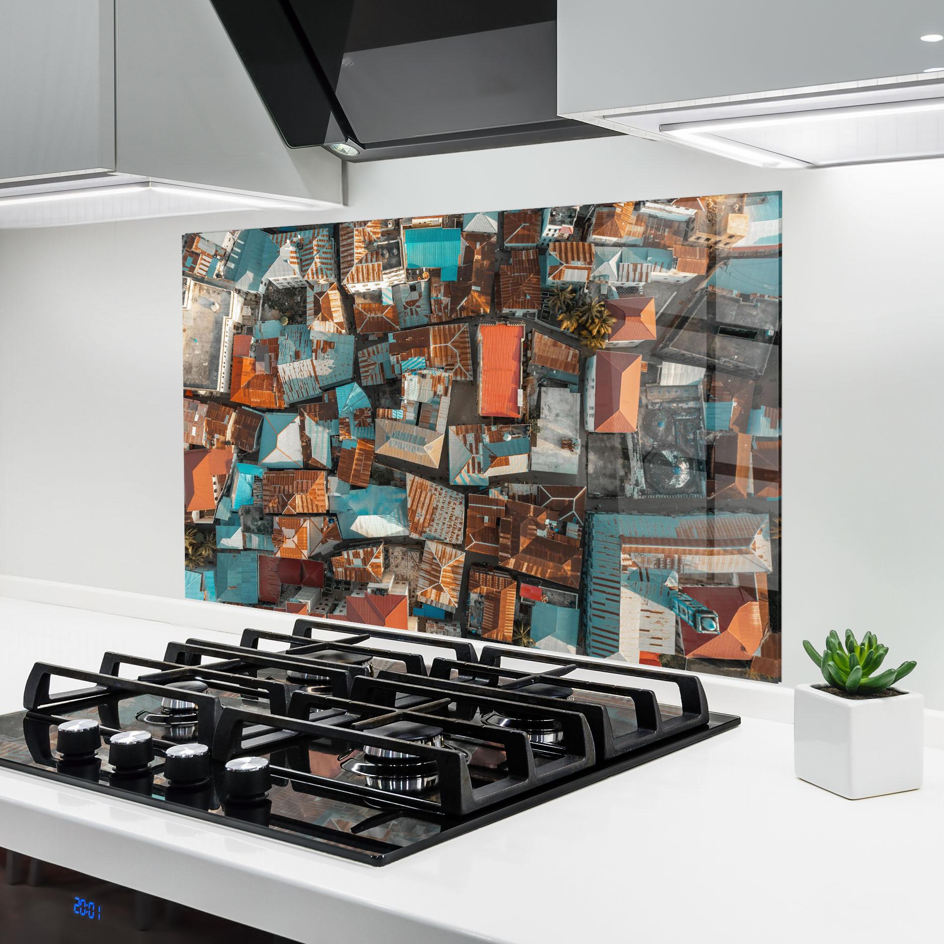 Konyhai üveg hátfal Island Tanzania mockup 6