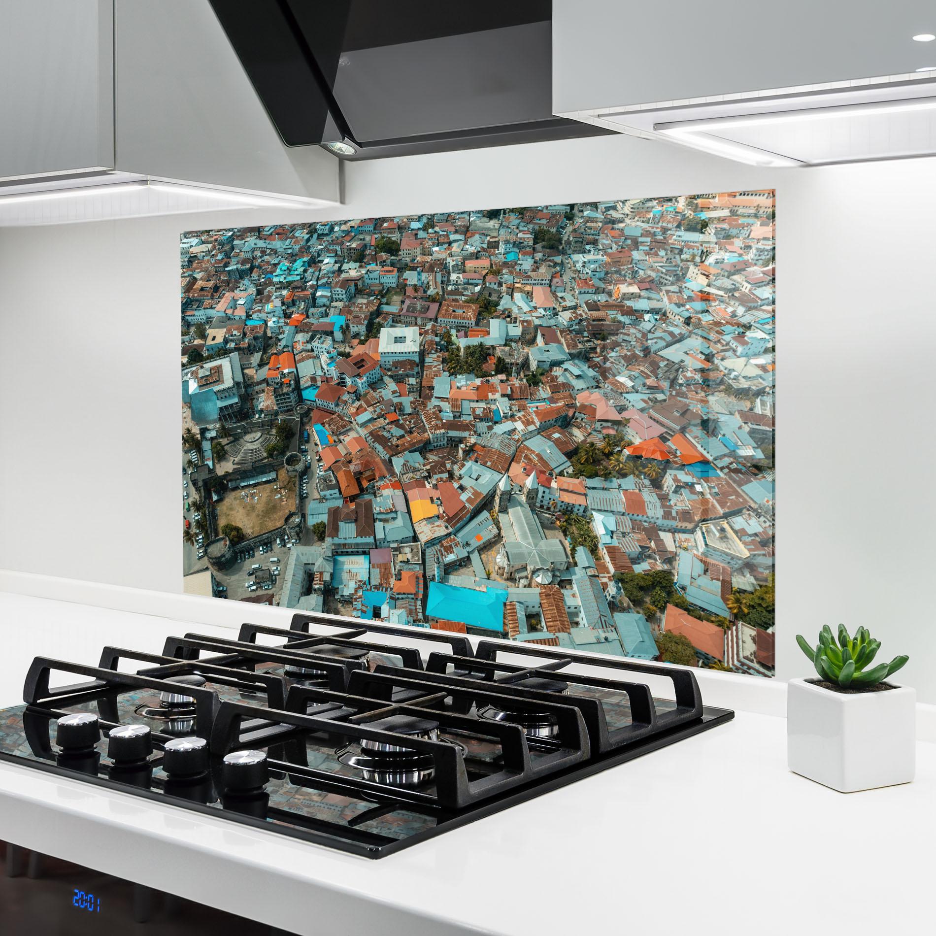 Konyhai üveg hátfal Island View Tanzania mockup 6