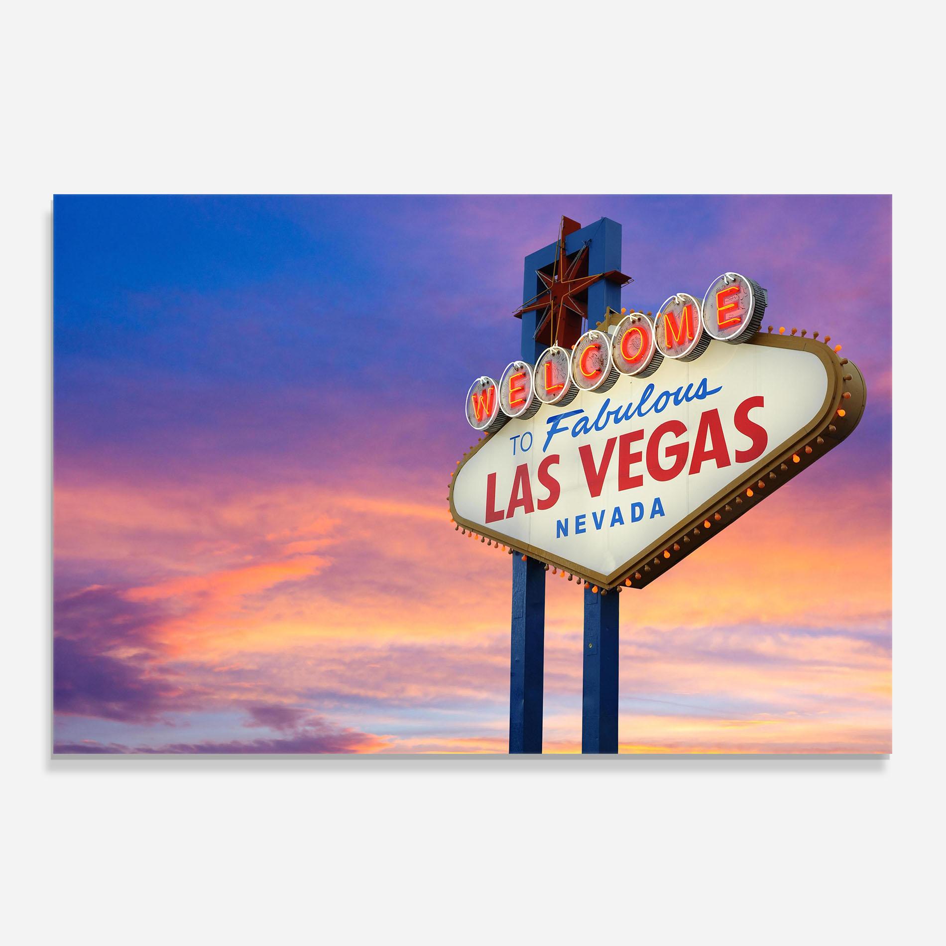 Konyhai üveg hátfal Las Vegas Sign mockup 0