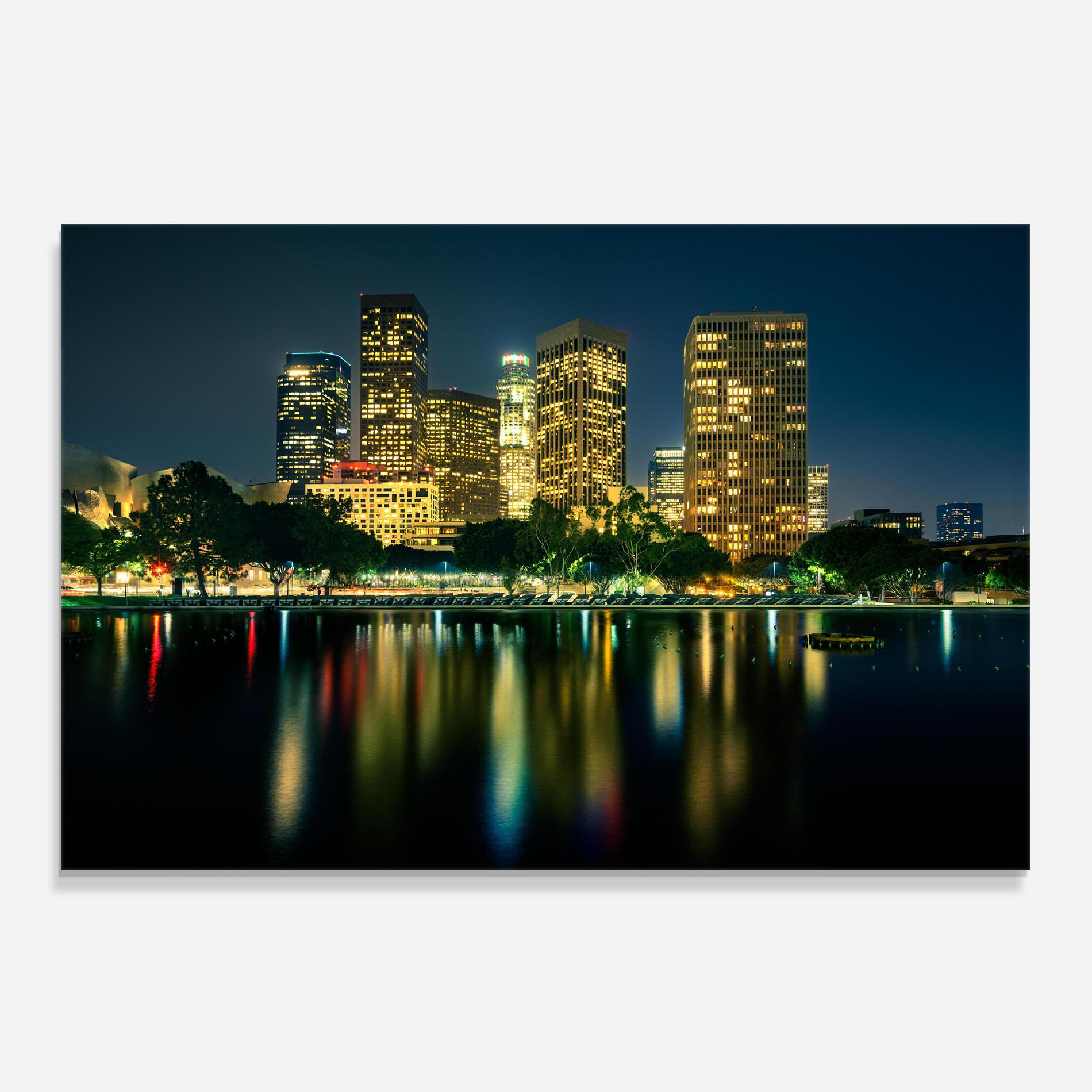 Konyhai üveg hátfal Los Angeles Night mockup 0