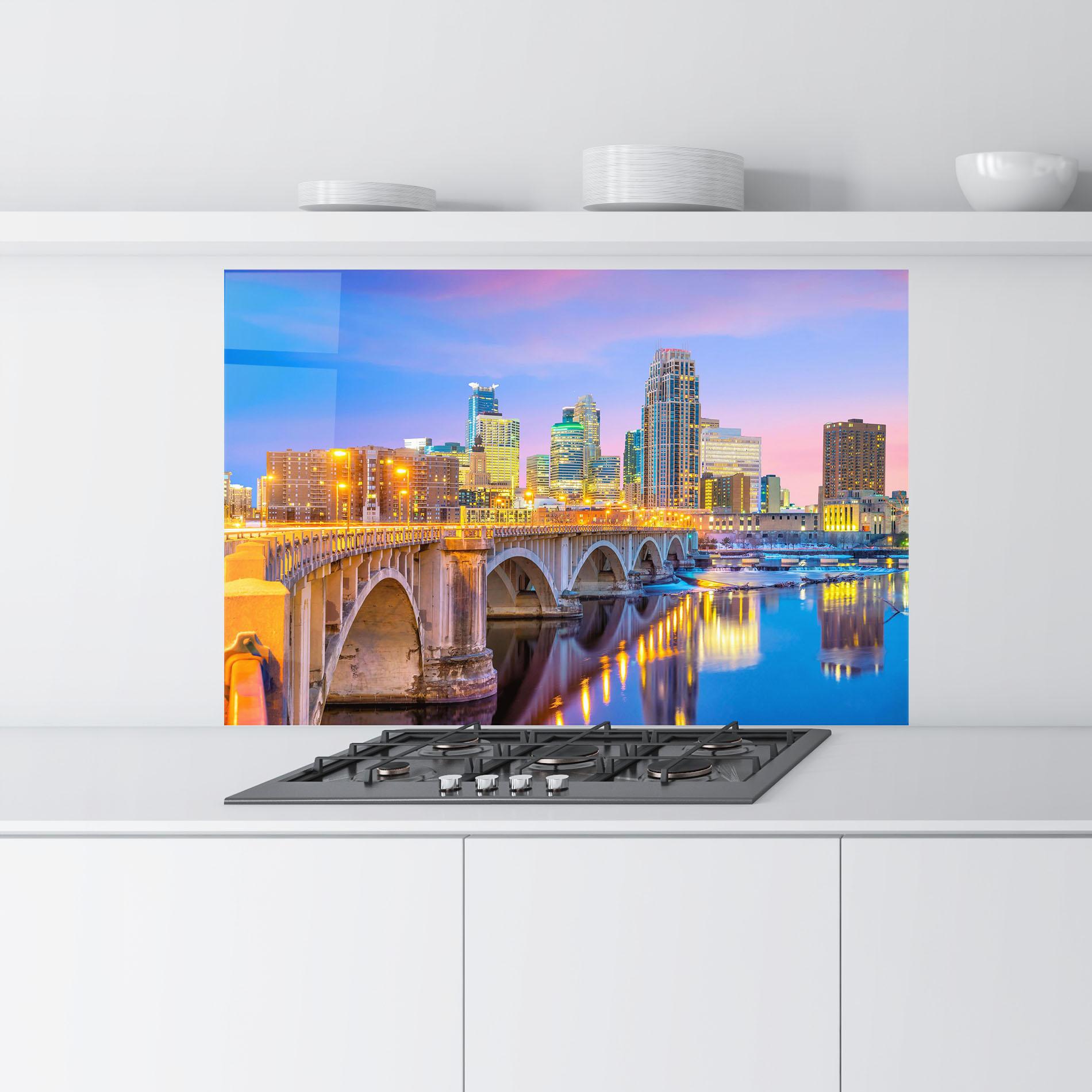 Konyhai üveg hátfal Minnesota Usa mockup 9