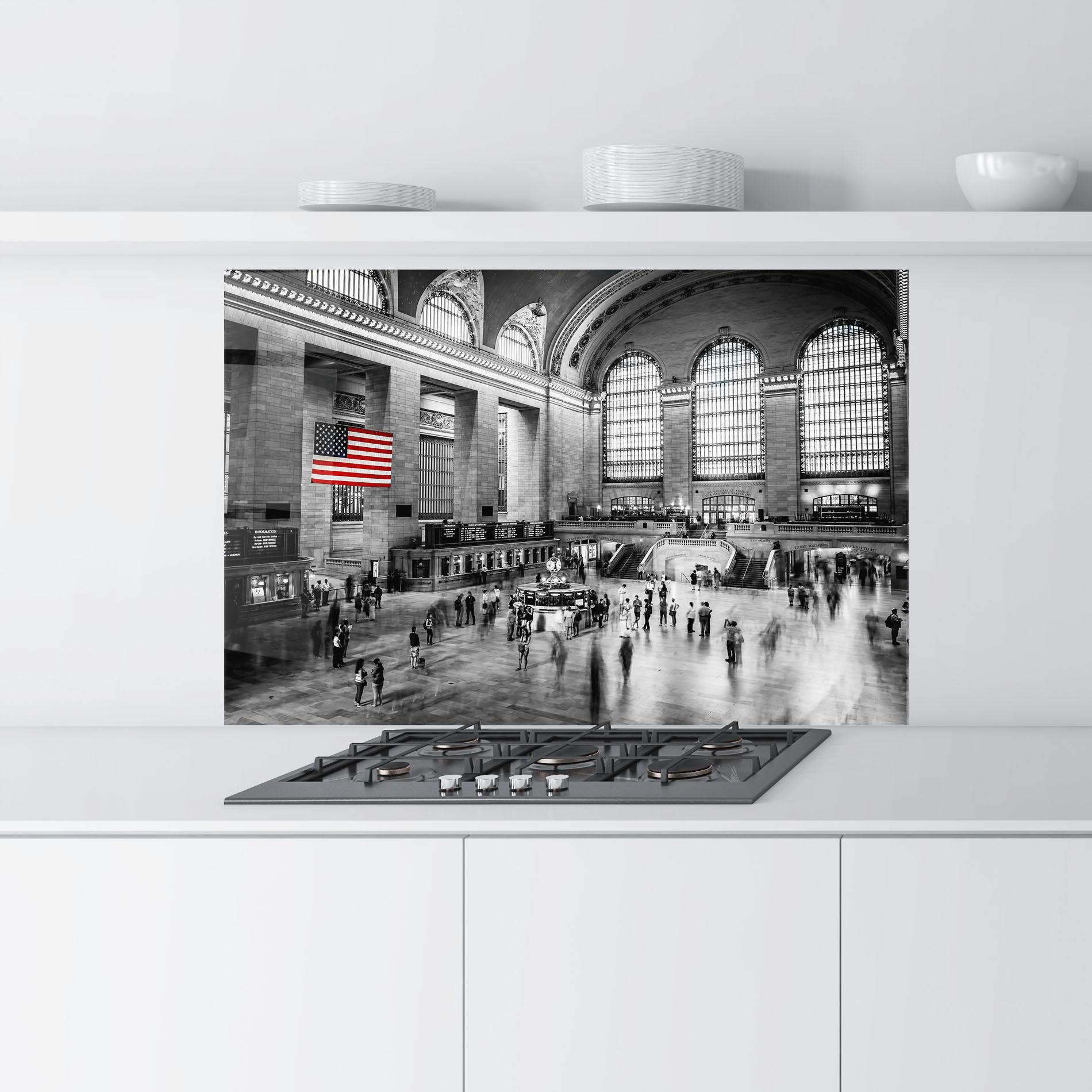 Konyhai üveg hátfal New York Station mockup 9