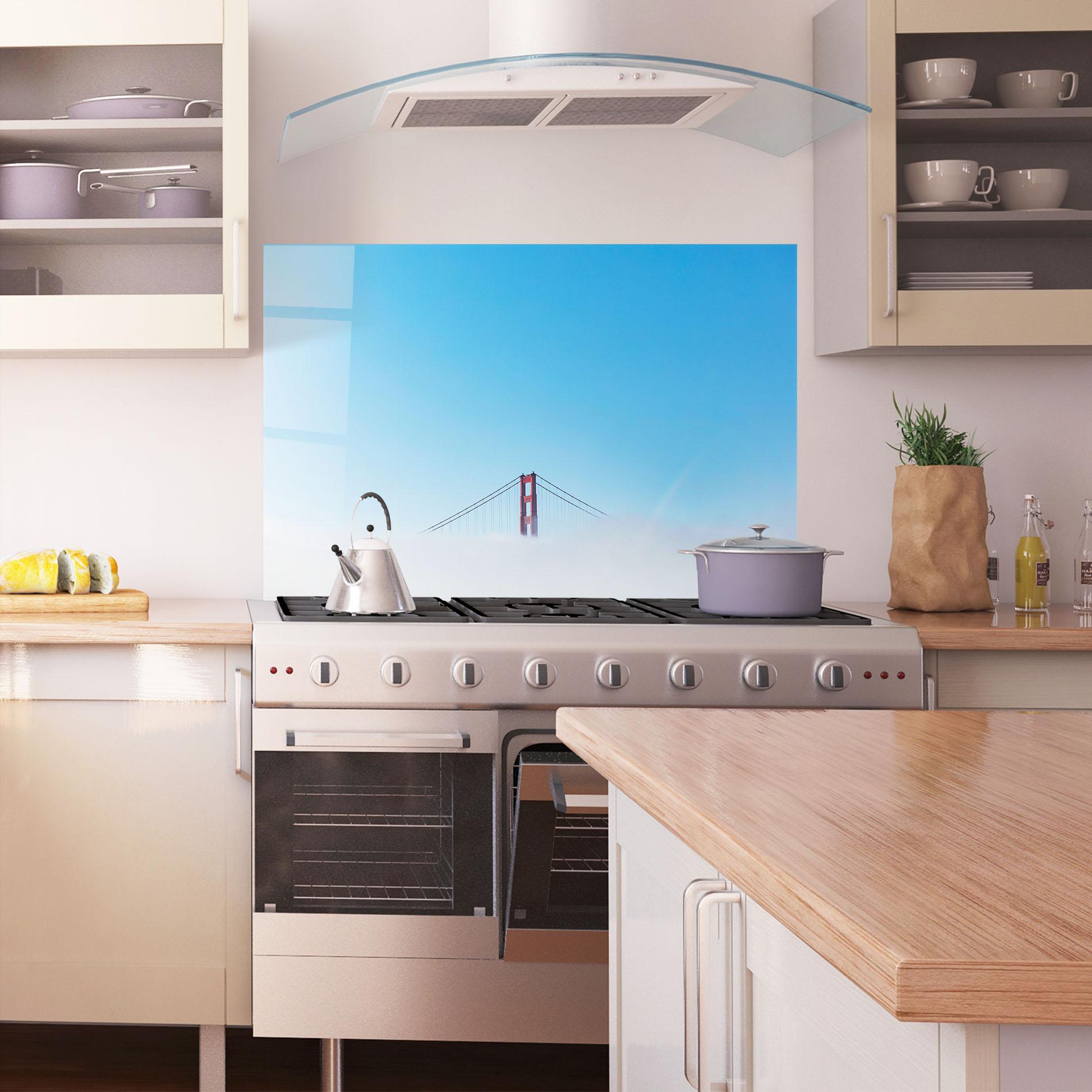 Konyhai üveg hátfal High Cloud Bridge mockup 1
