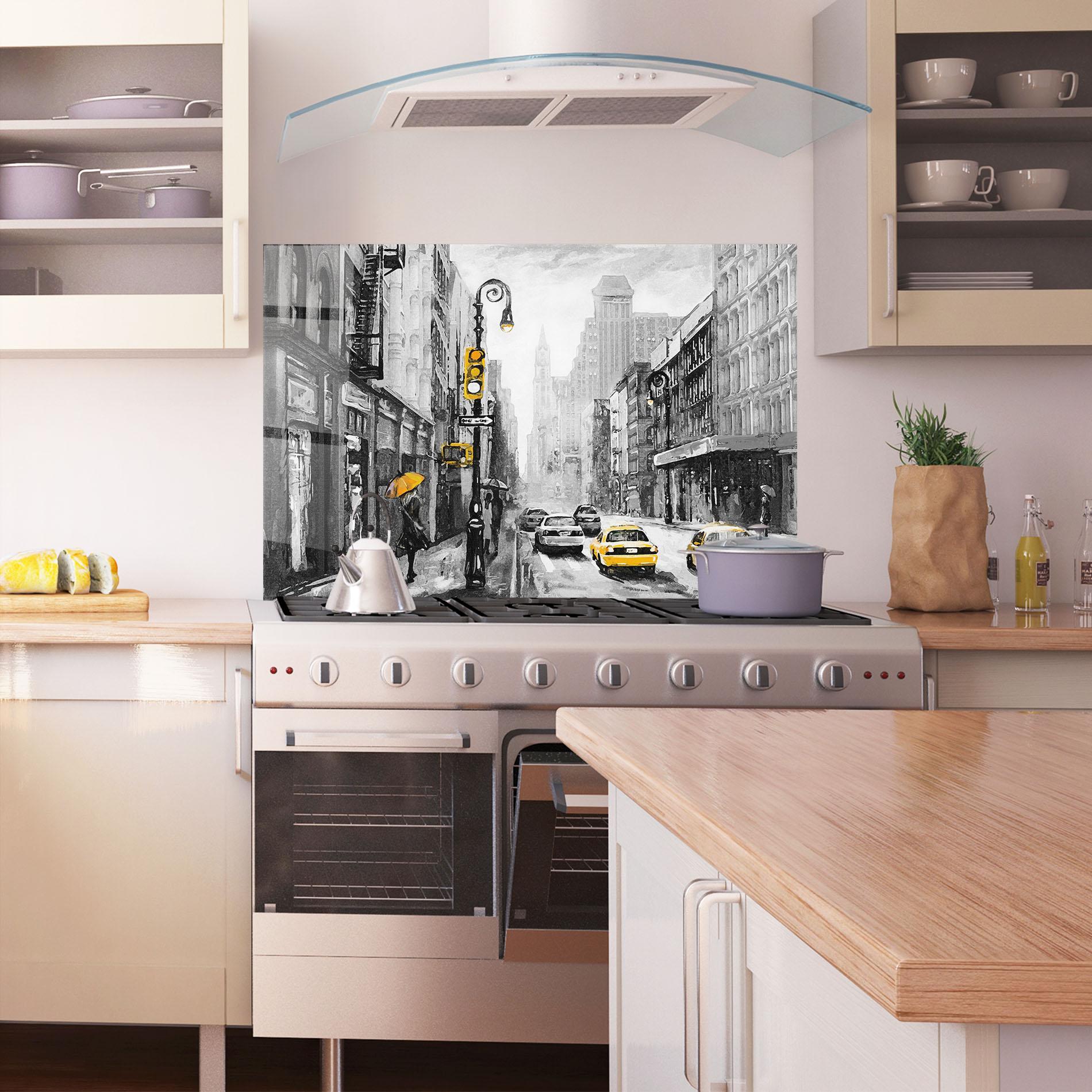 Konyhai üveg hátfal New York Shades mockup 1