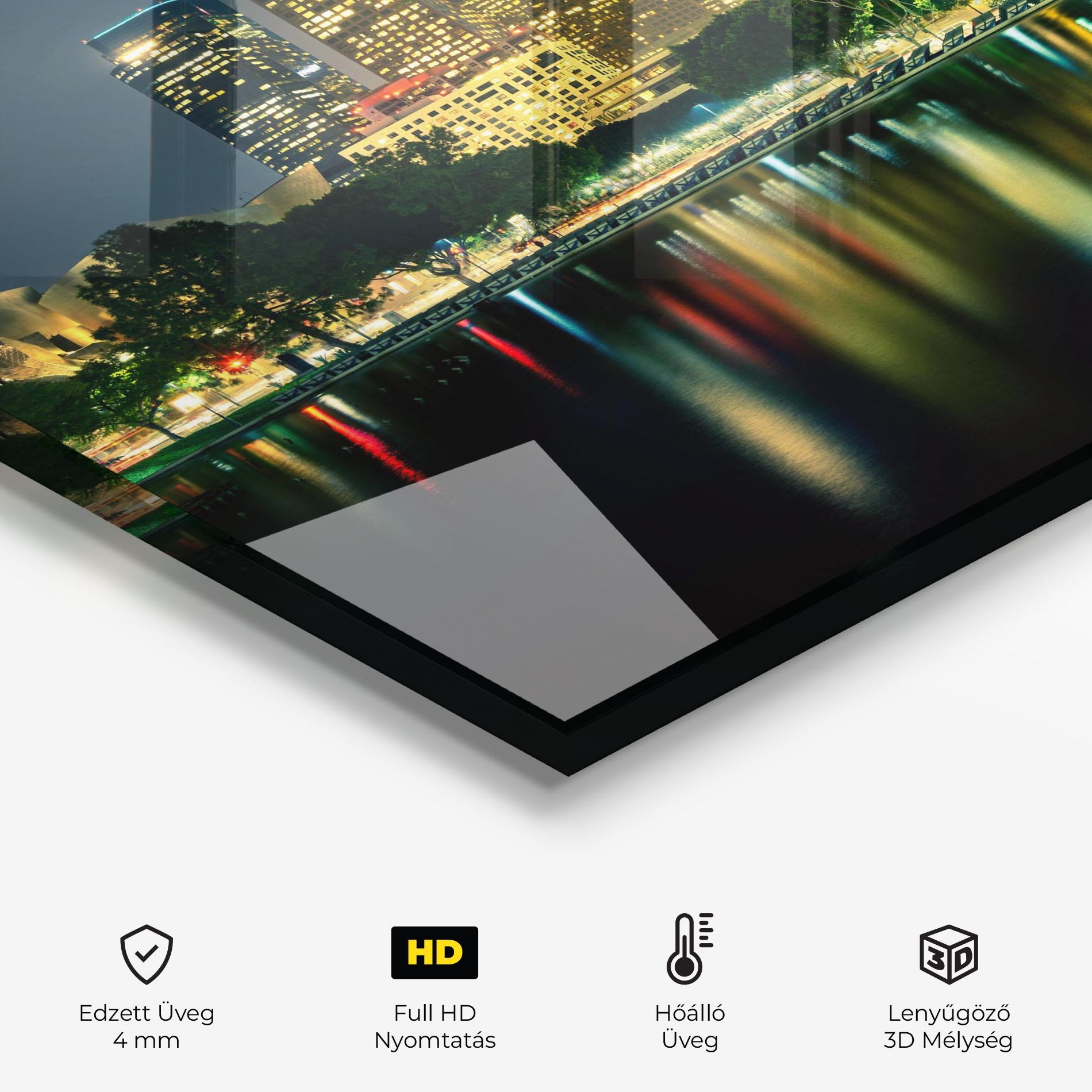 Konyhai üveg hátfal Los Angeles Night mockup 2