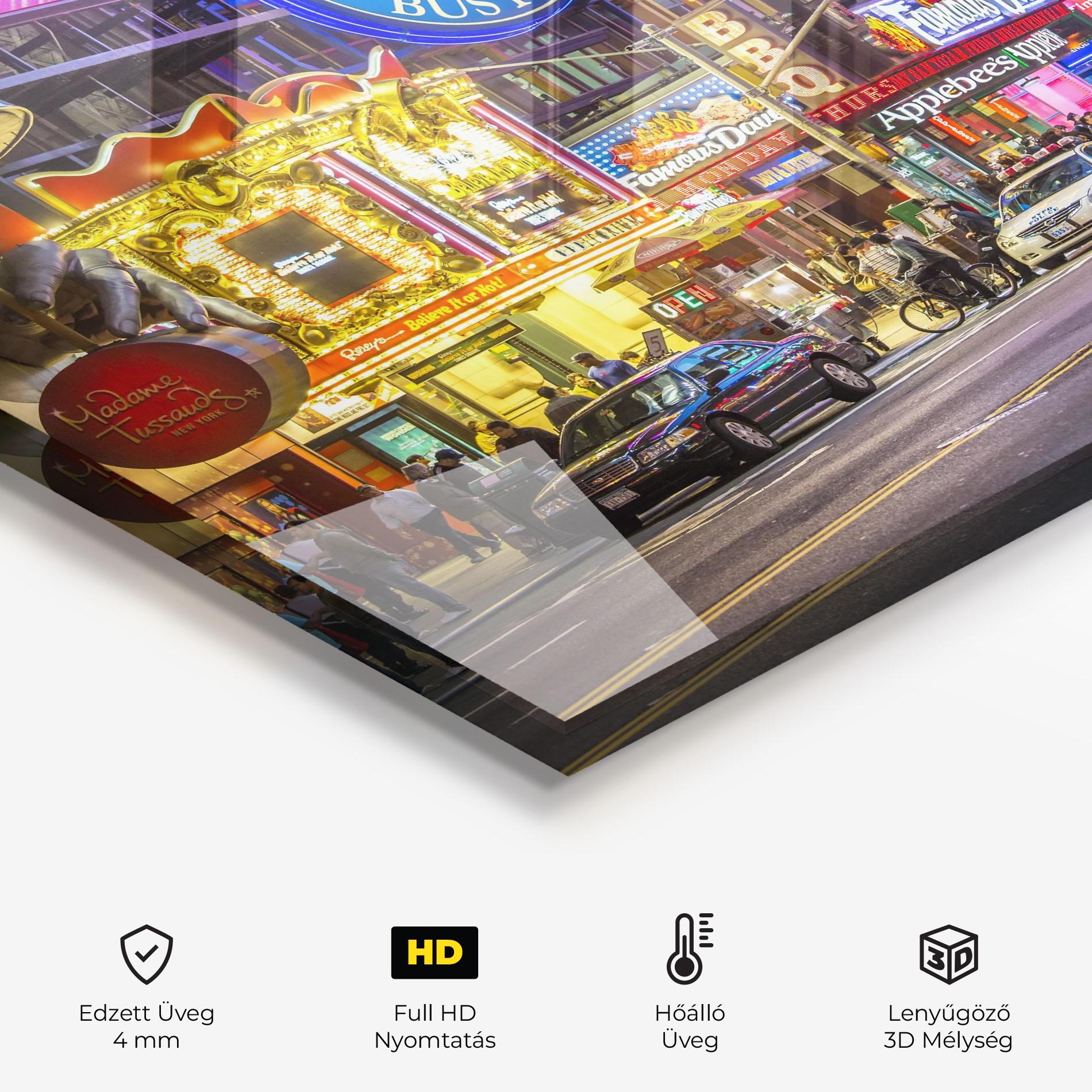 Konyhai üveg hátfal New York Lights mockup 2