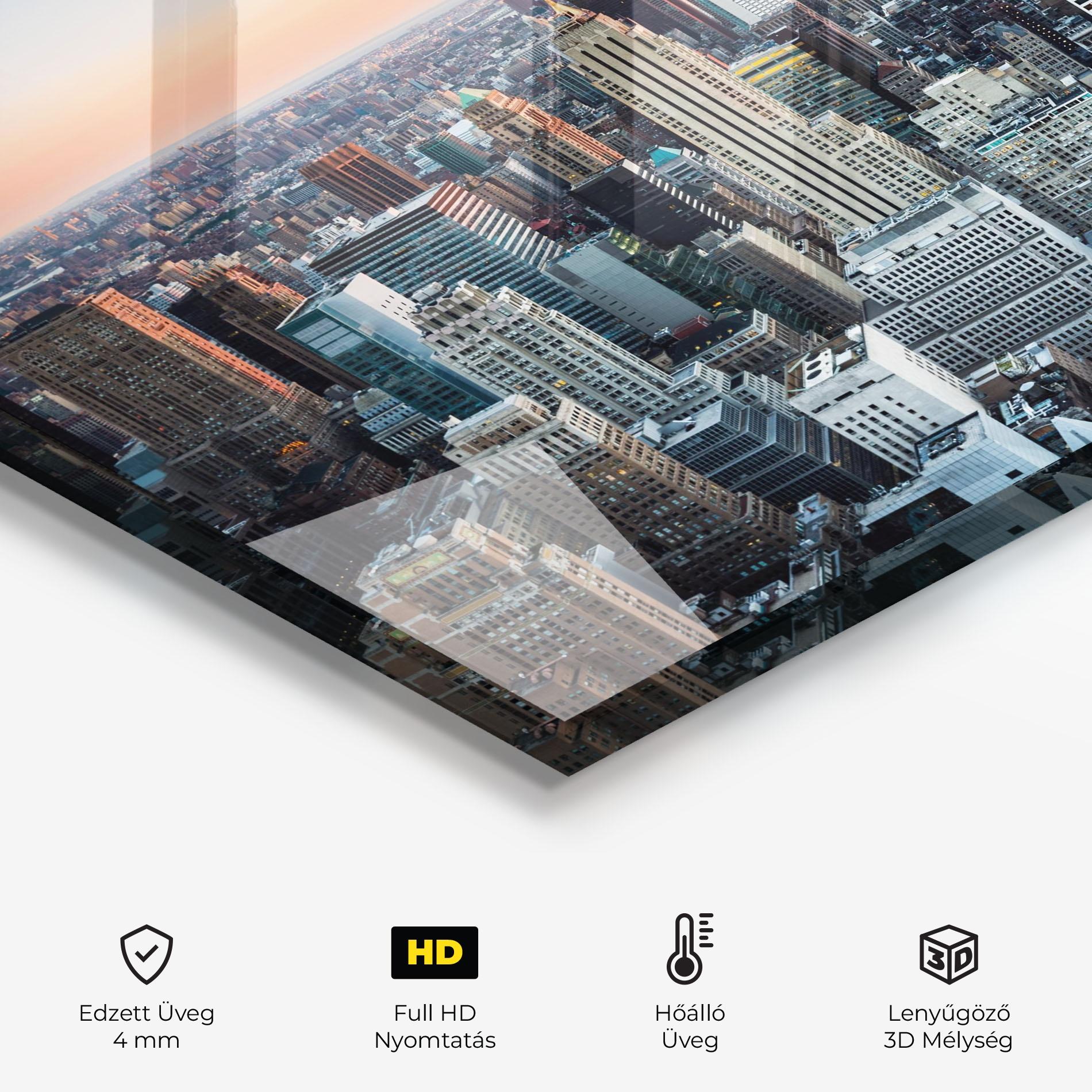 Konyhai üveg hátfal New York Skyline mockup 2