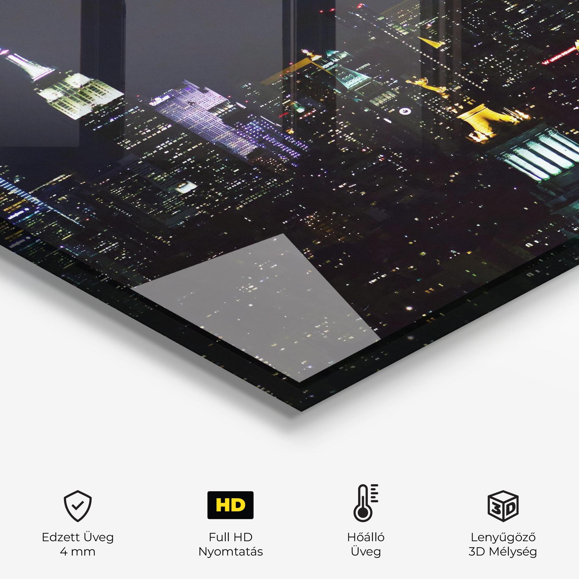 Konyhai üveg hátfal Pretty City Night mockup 2