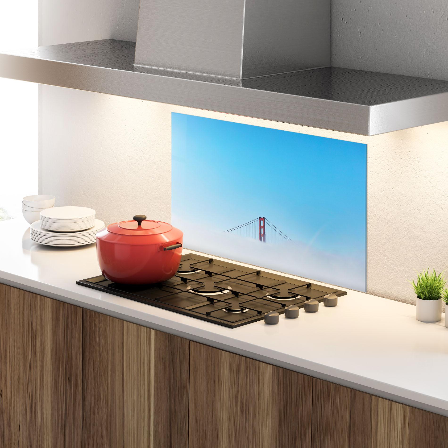 Konyhai üveg hátfal High Cloud Bridge mockup 4