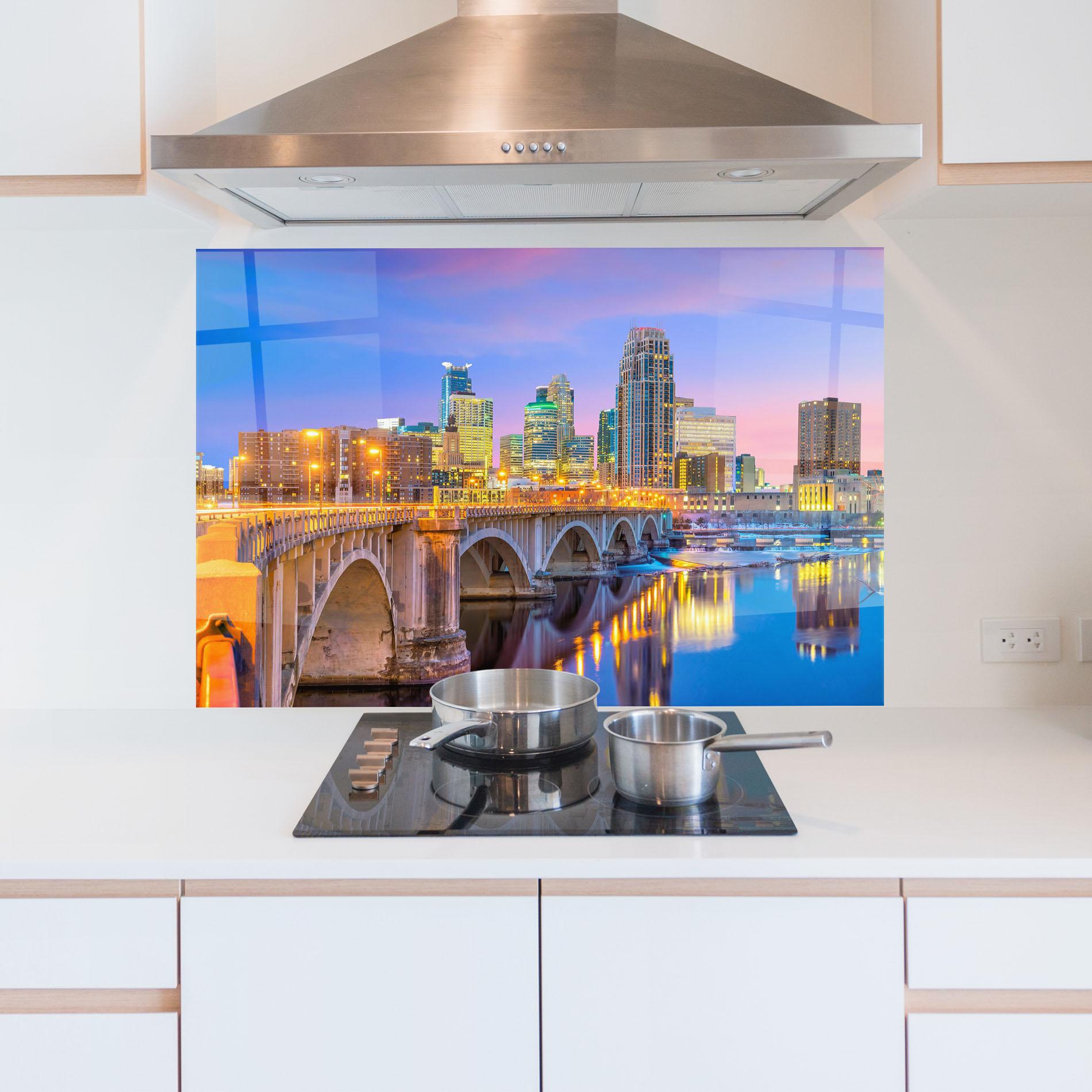 Konyhai üveg hátfal Minnesota Usa mockup 5