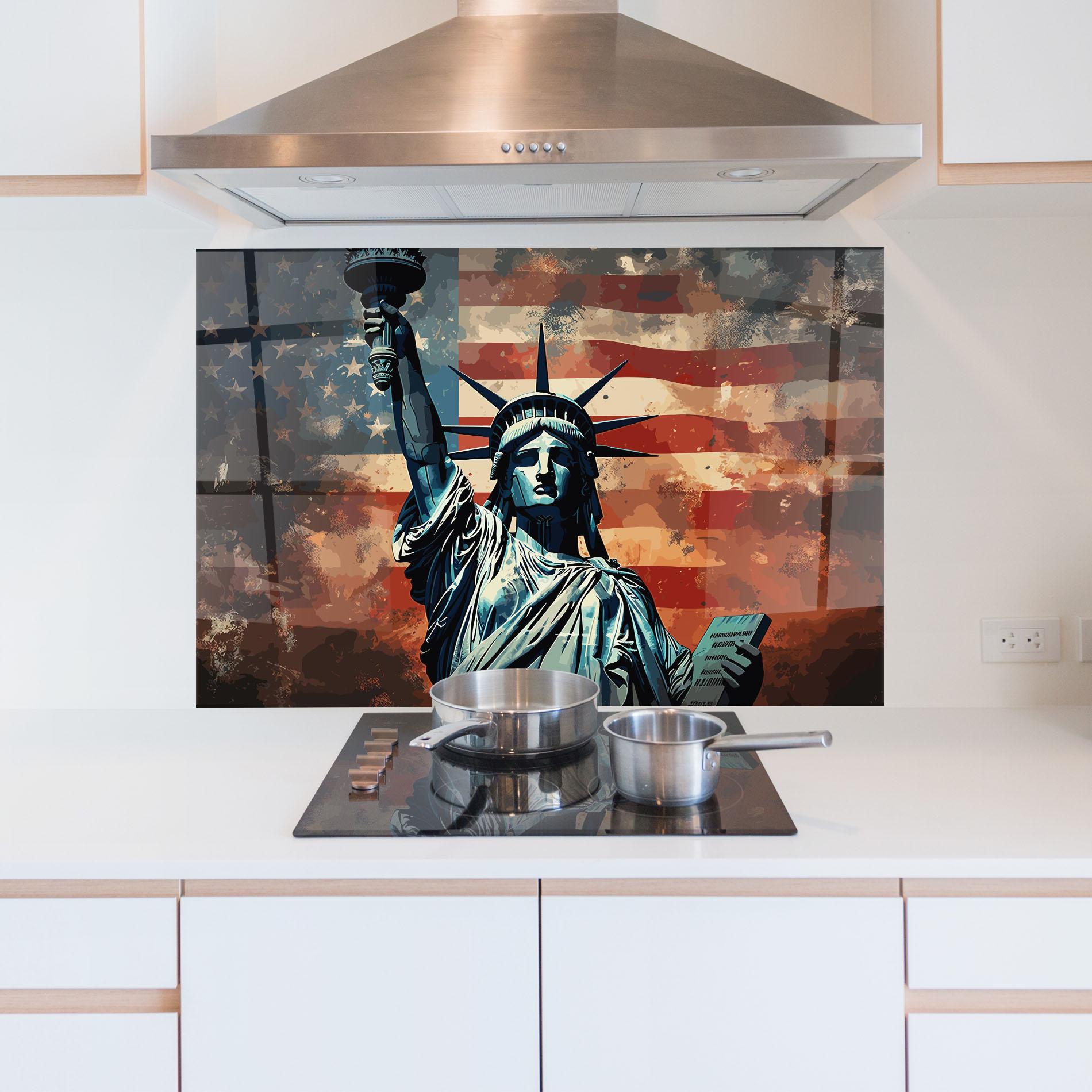Konyhai üveg hátfal United States Art mockup 5