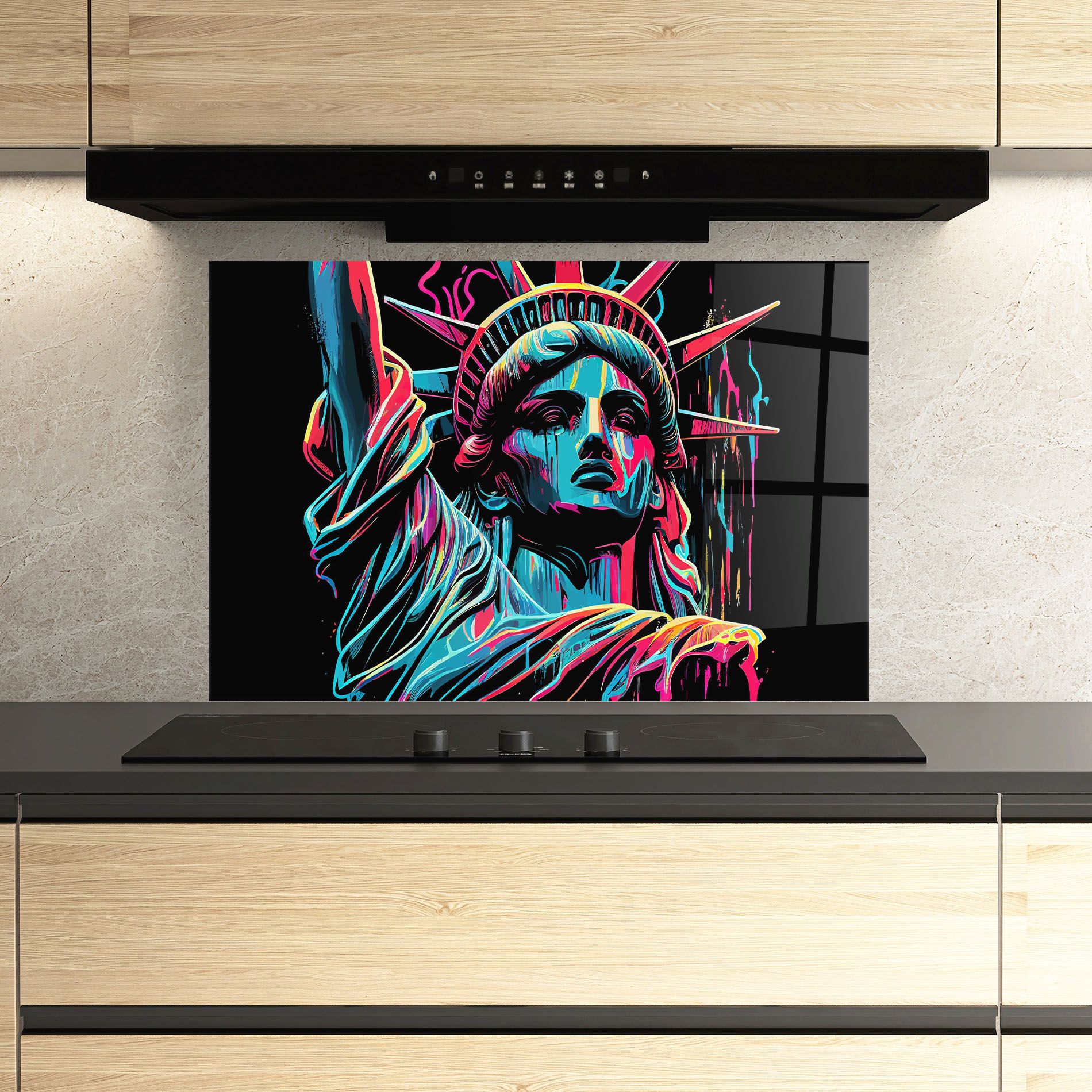 Liberty Colorful Statue mockup 3