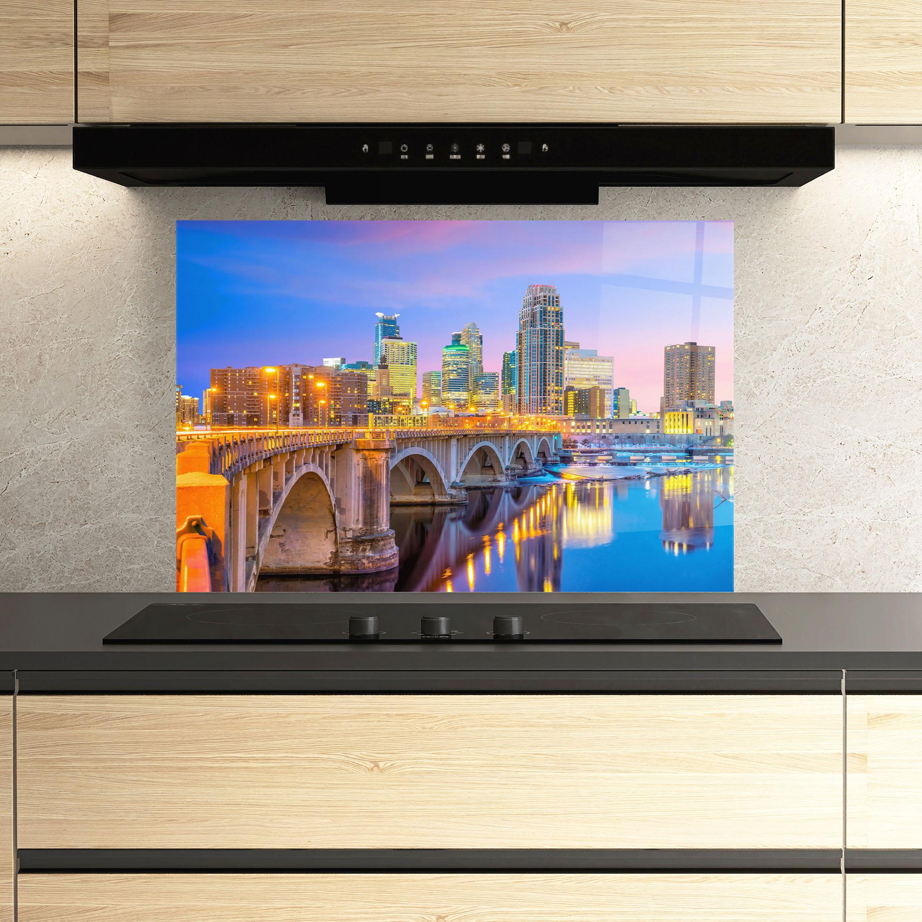 Konyhai üveg hátfal Minnesota Usa mockup 3