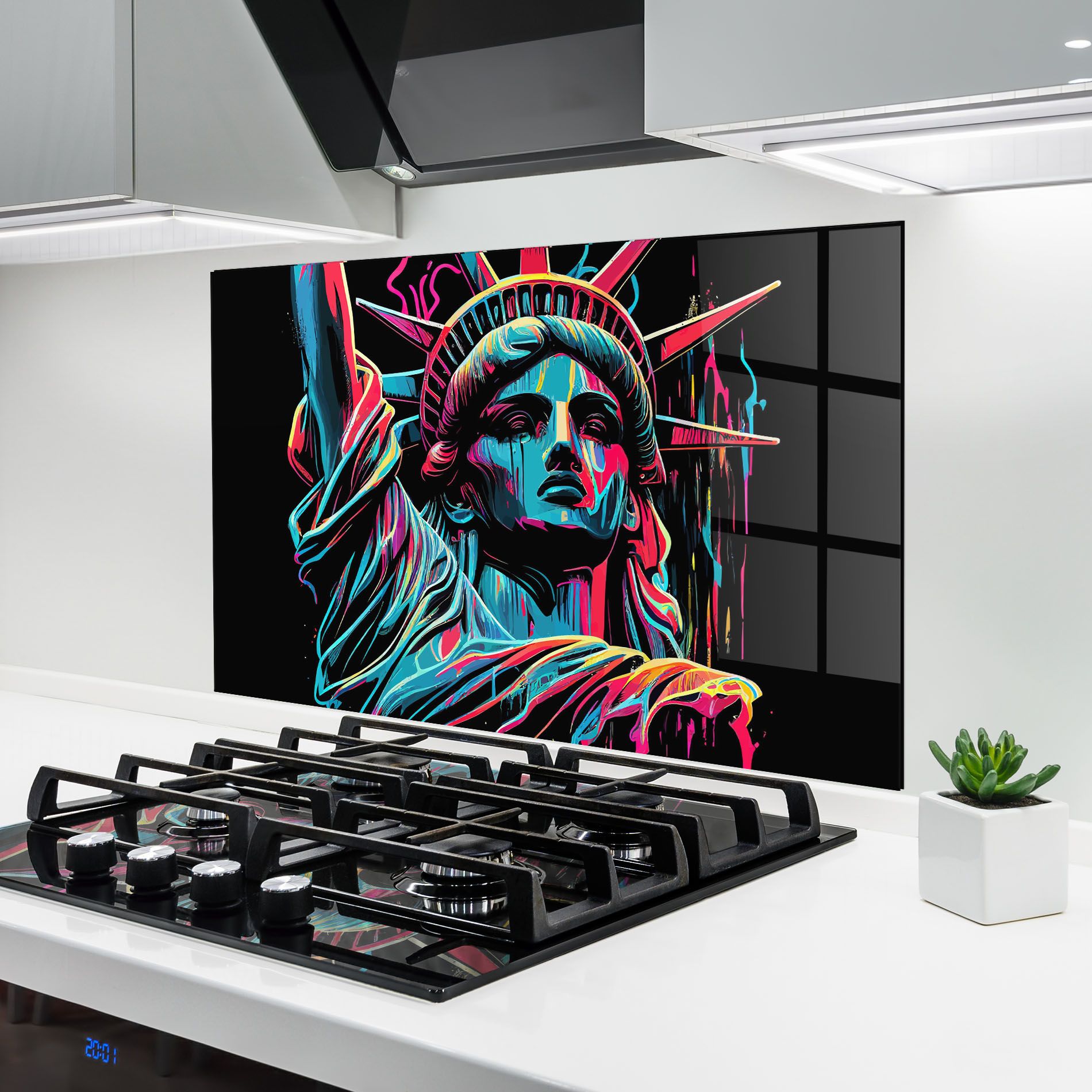 Liberty Colorful Statue mockup 6