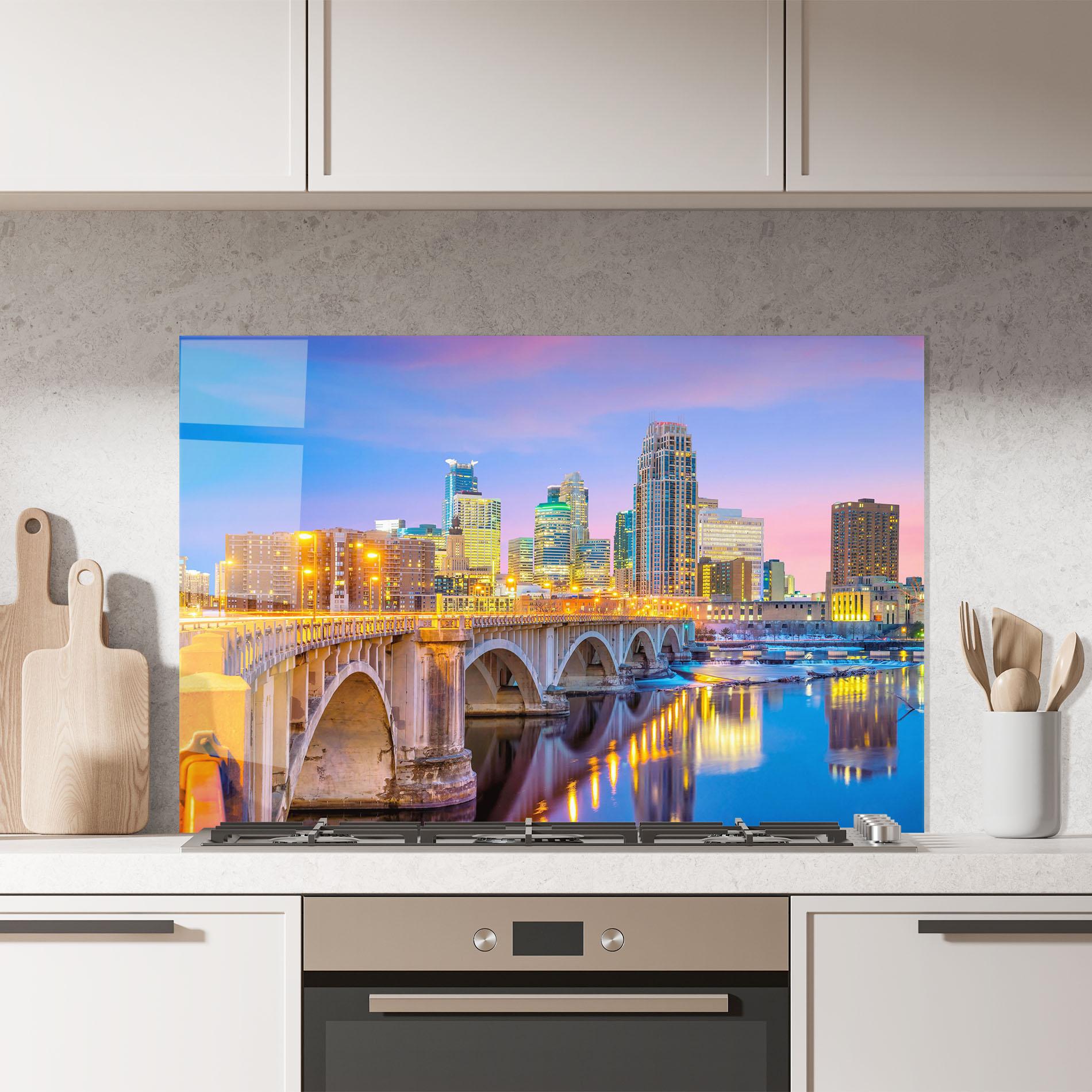 Konyhai üveg hátfal Minnesota Usa mockup 7