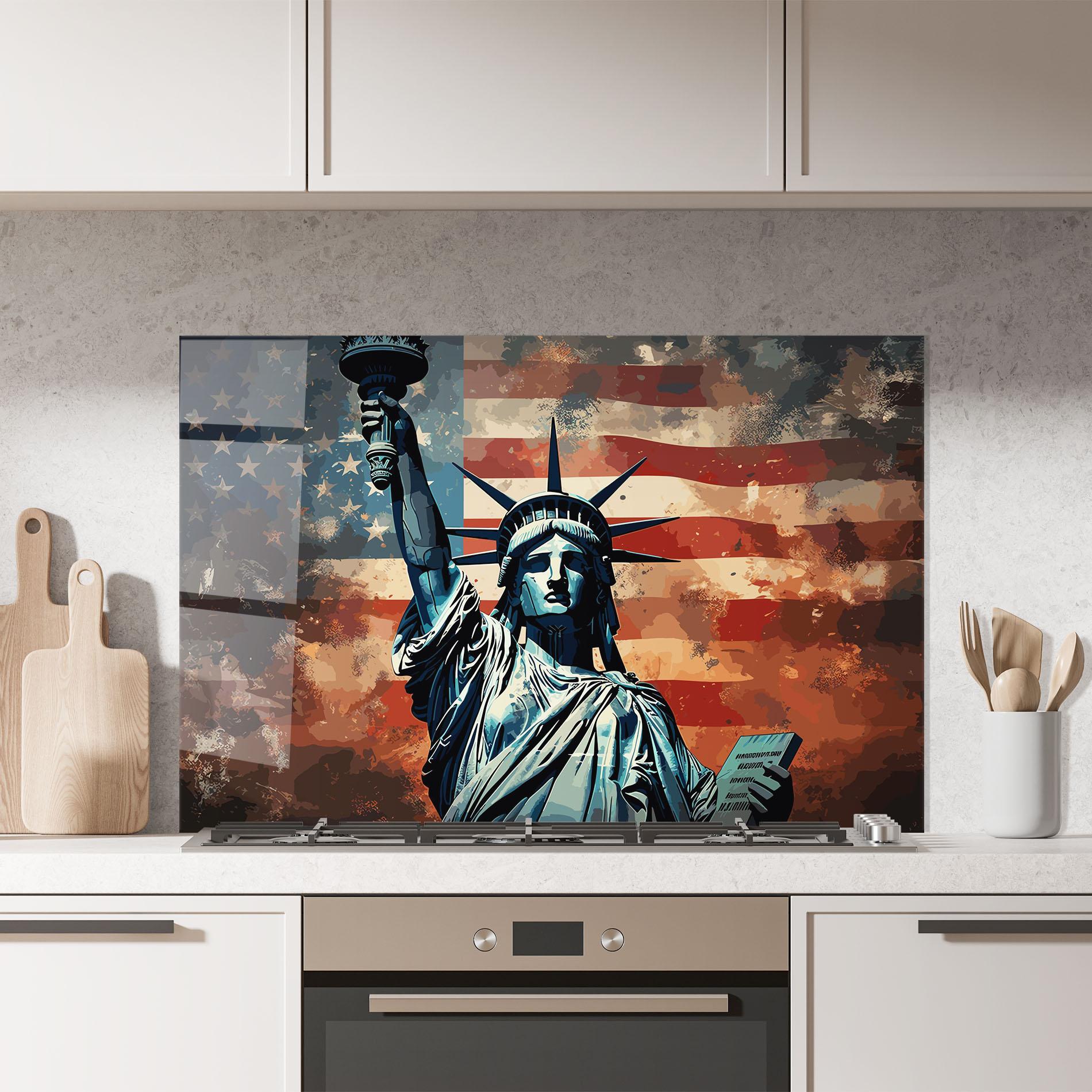 Konyhai üveg hátfal United States Art mockup 7