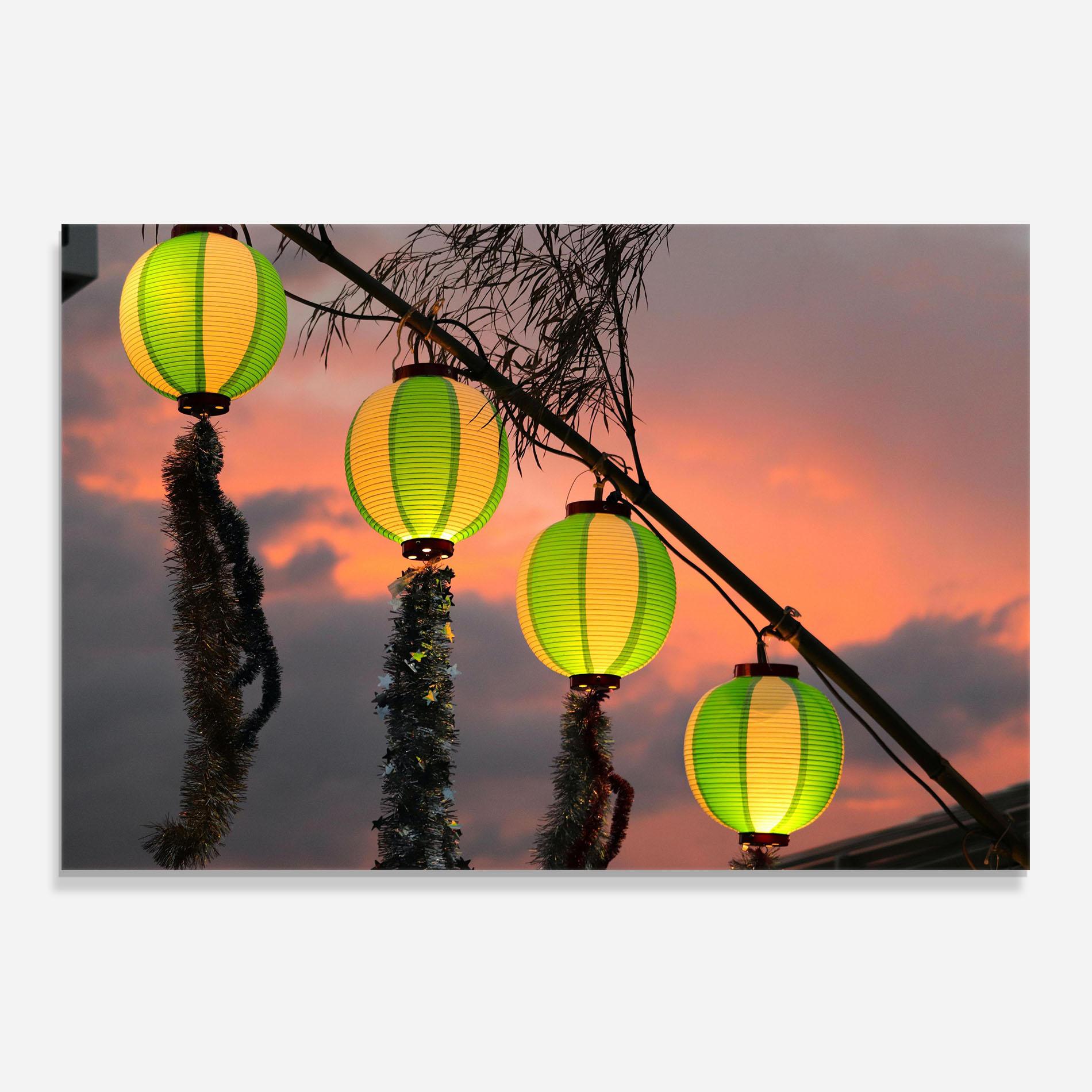 Konyhai üveg hátfal Green Lights mockup 0