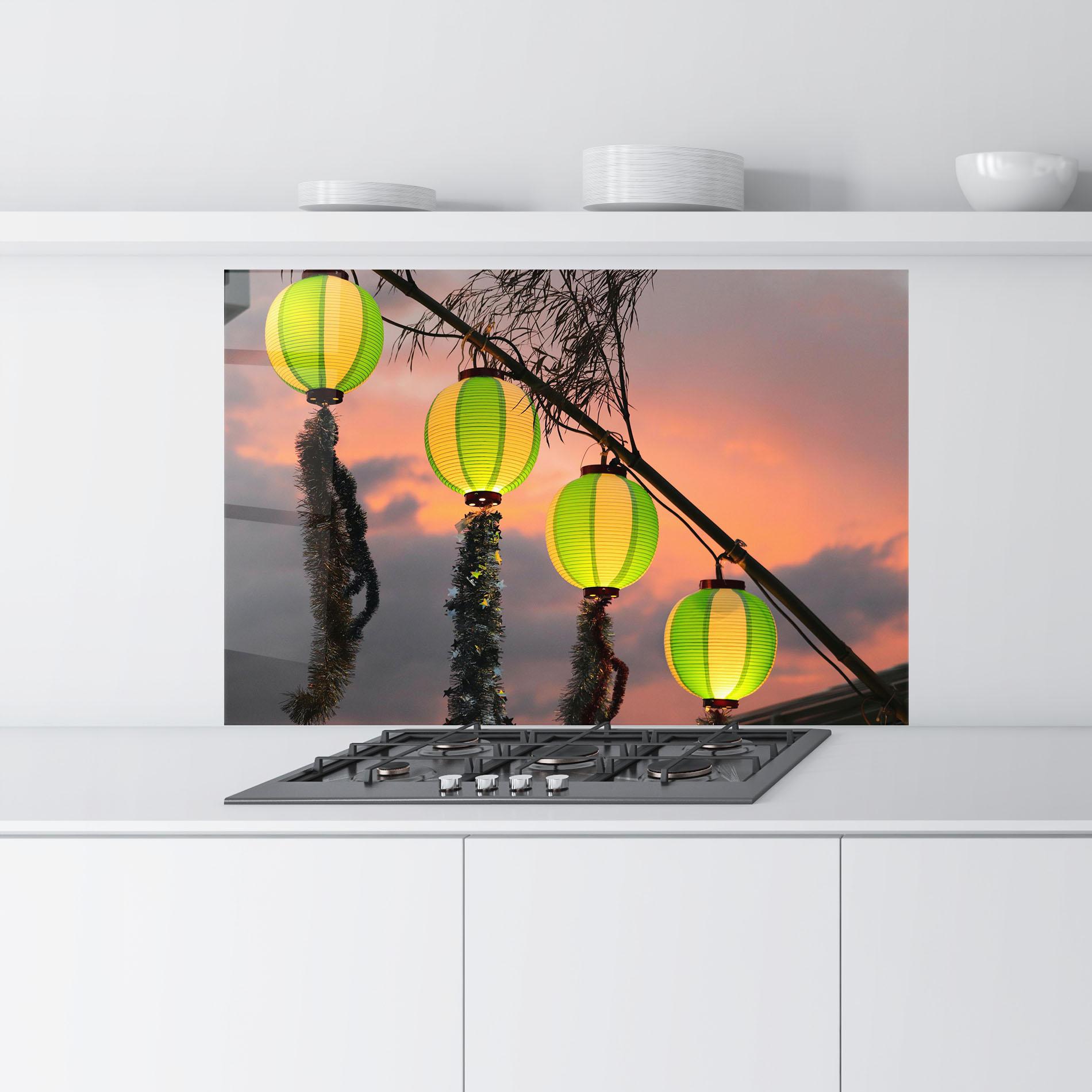 Konyhai üveg hátfal Green Lights mockup 9