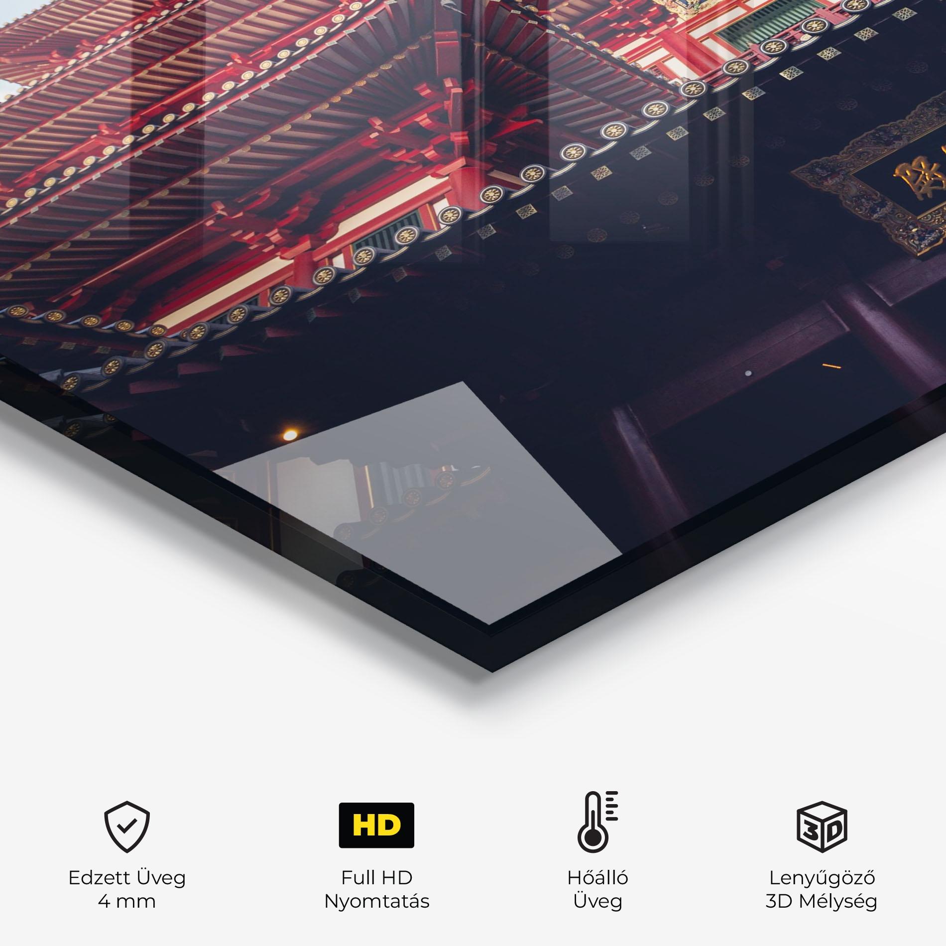 Konyhai üveg hátfal Buddhist Temple mockup 2