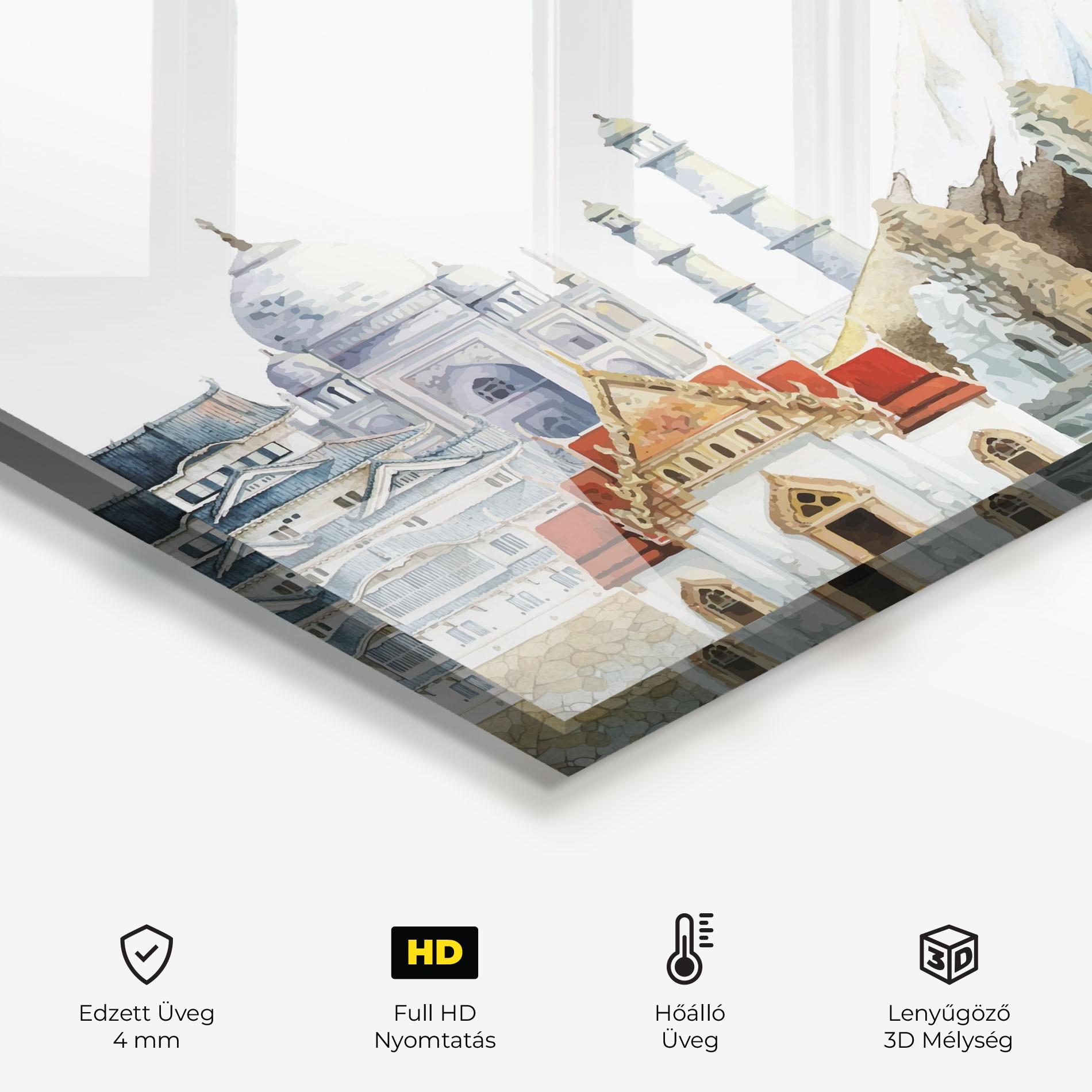 Konyhai üveg hátfal City View Mix mockup 2