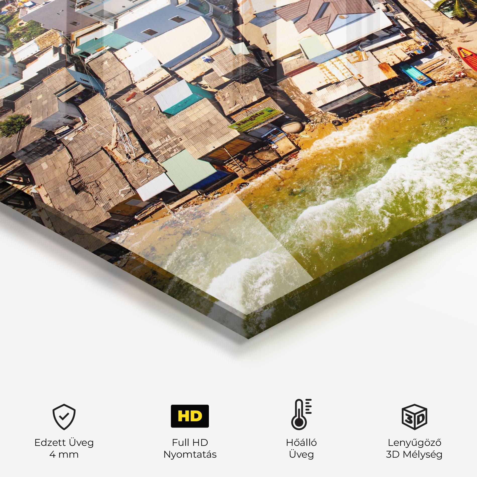 Konyhai üveg hátfal Vietnam Slums mockup 2