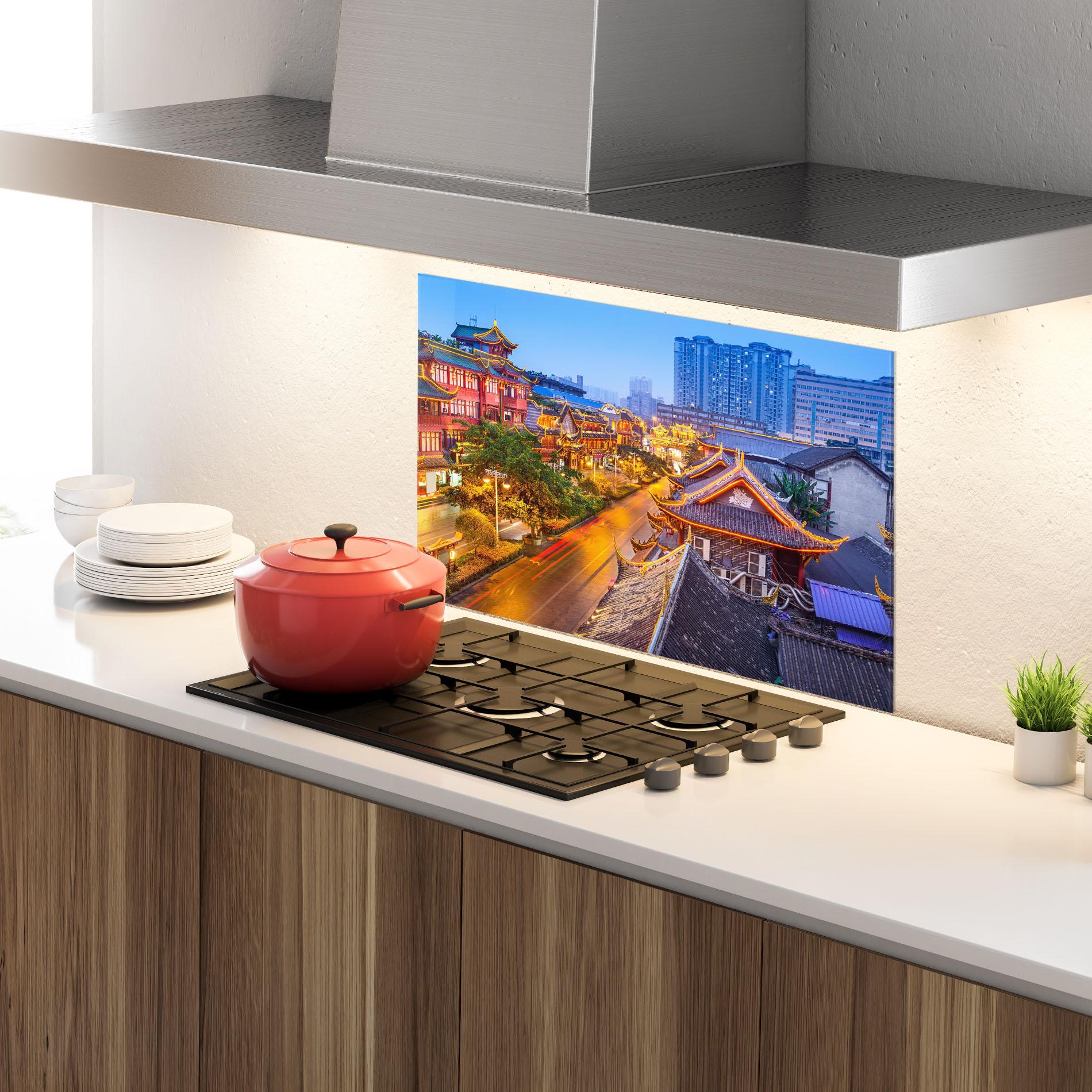 Konyhai üveg hátfal Chengdu China mockup 4