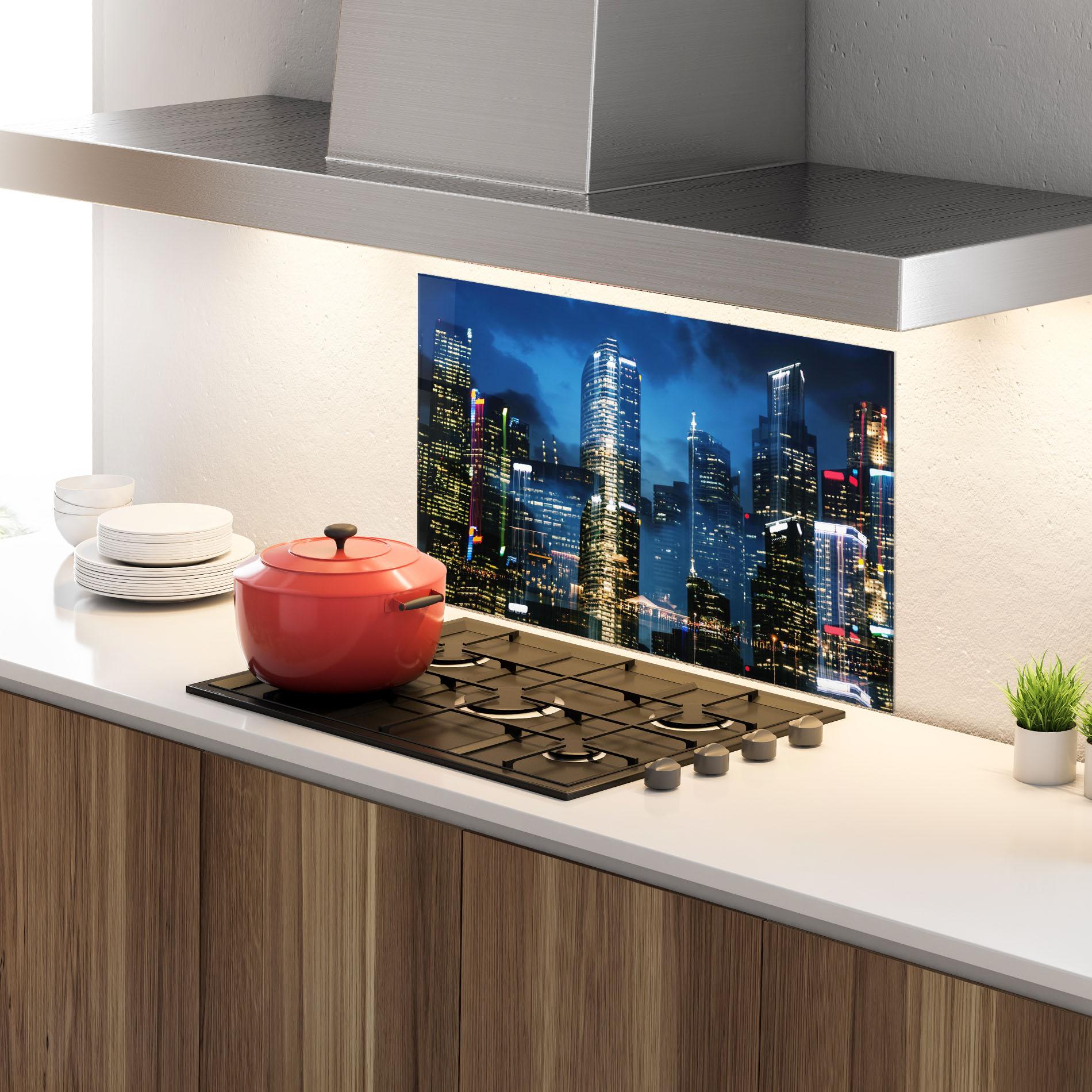 Konyhai üveg hátfal Singapore Night mockup 4