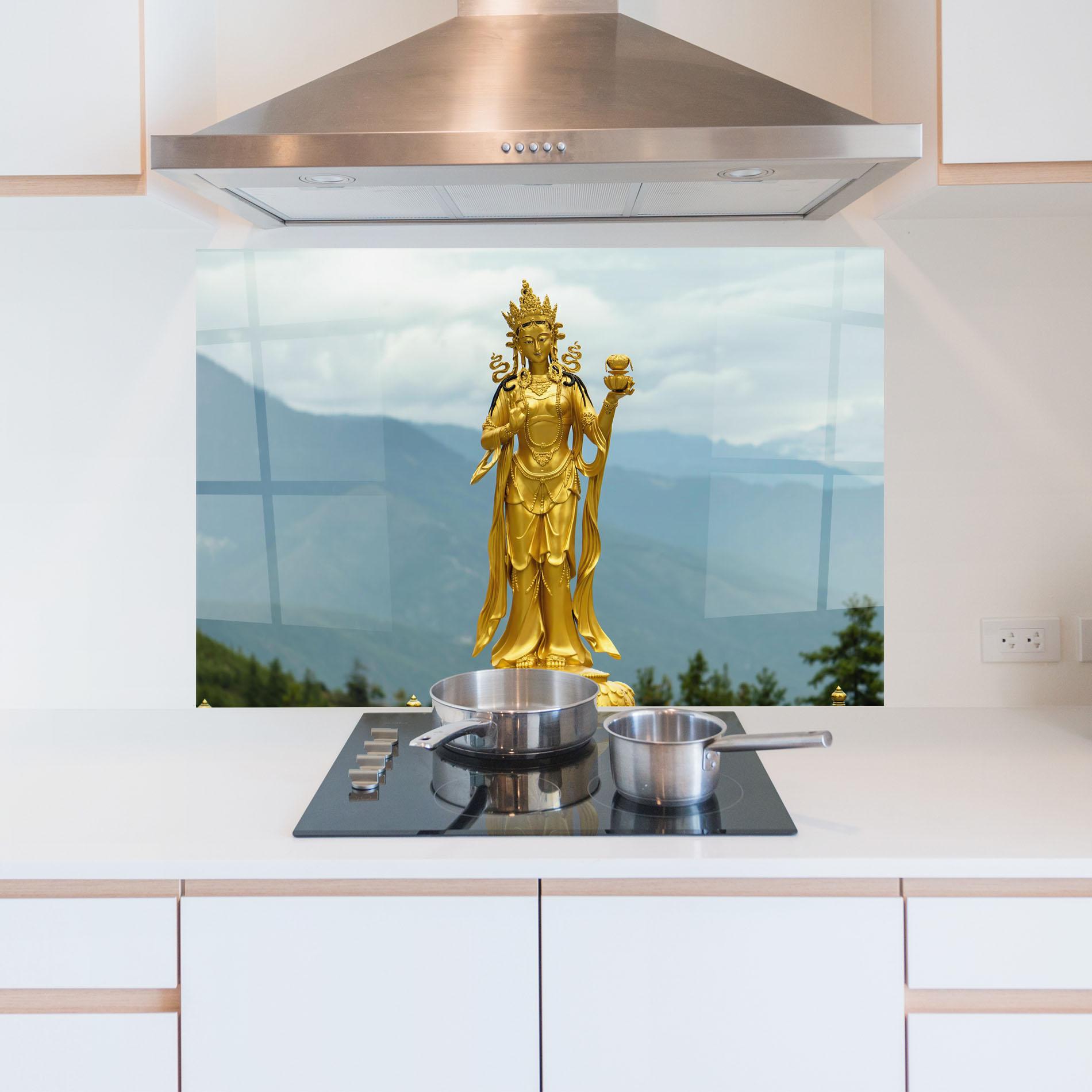 Konyhai üveg hátfal Golden Tara mockup 5