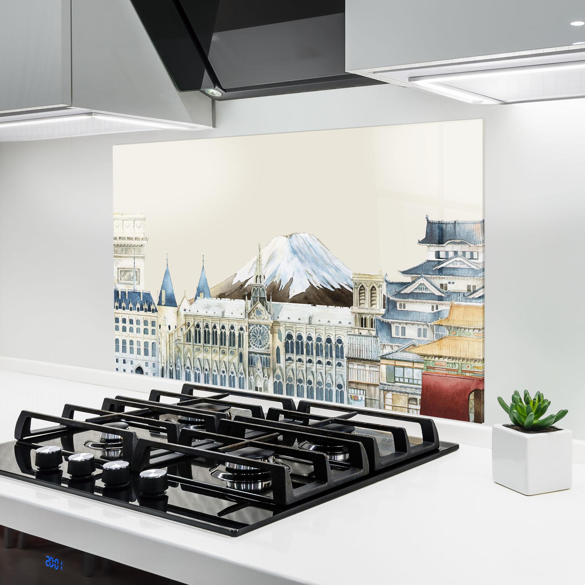 Konyhai üveg hátfal City Mix mockup 6