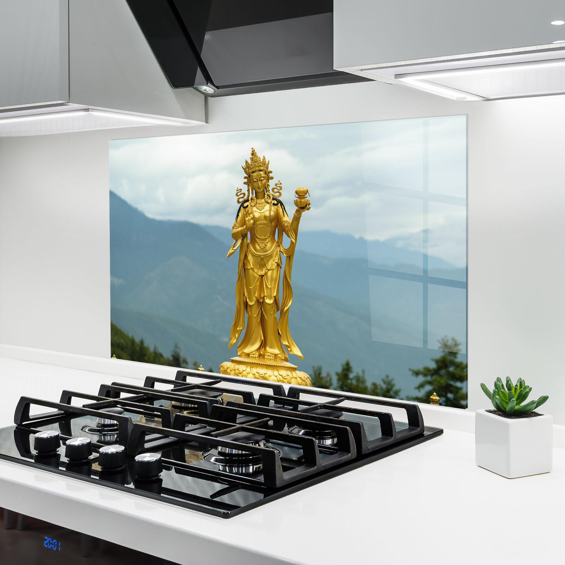 Konyhai üveg hátfal Golden Tara mockup 6