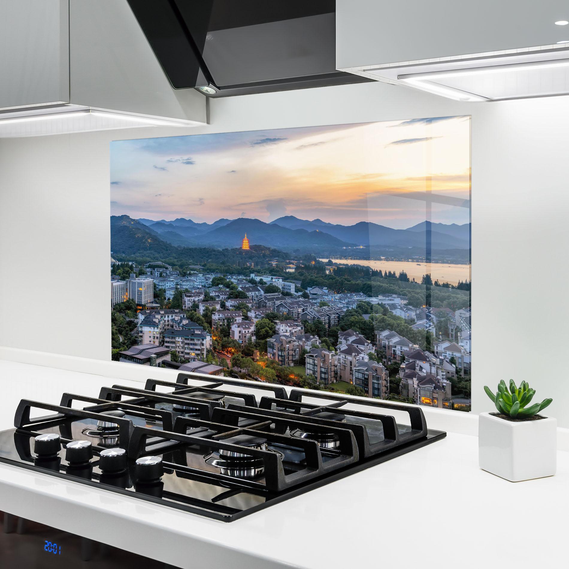Konyhai üveg hátfal Hangzhou China mockup 6