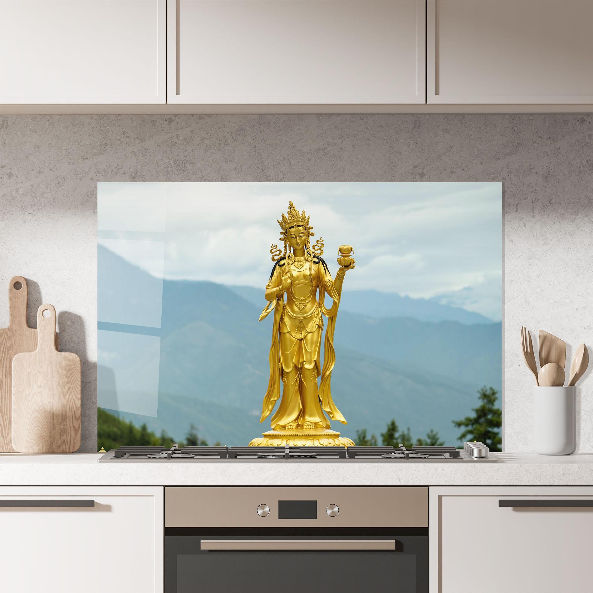 Konyhai üveg hátfal Golden Tara mockup 7