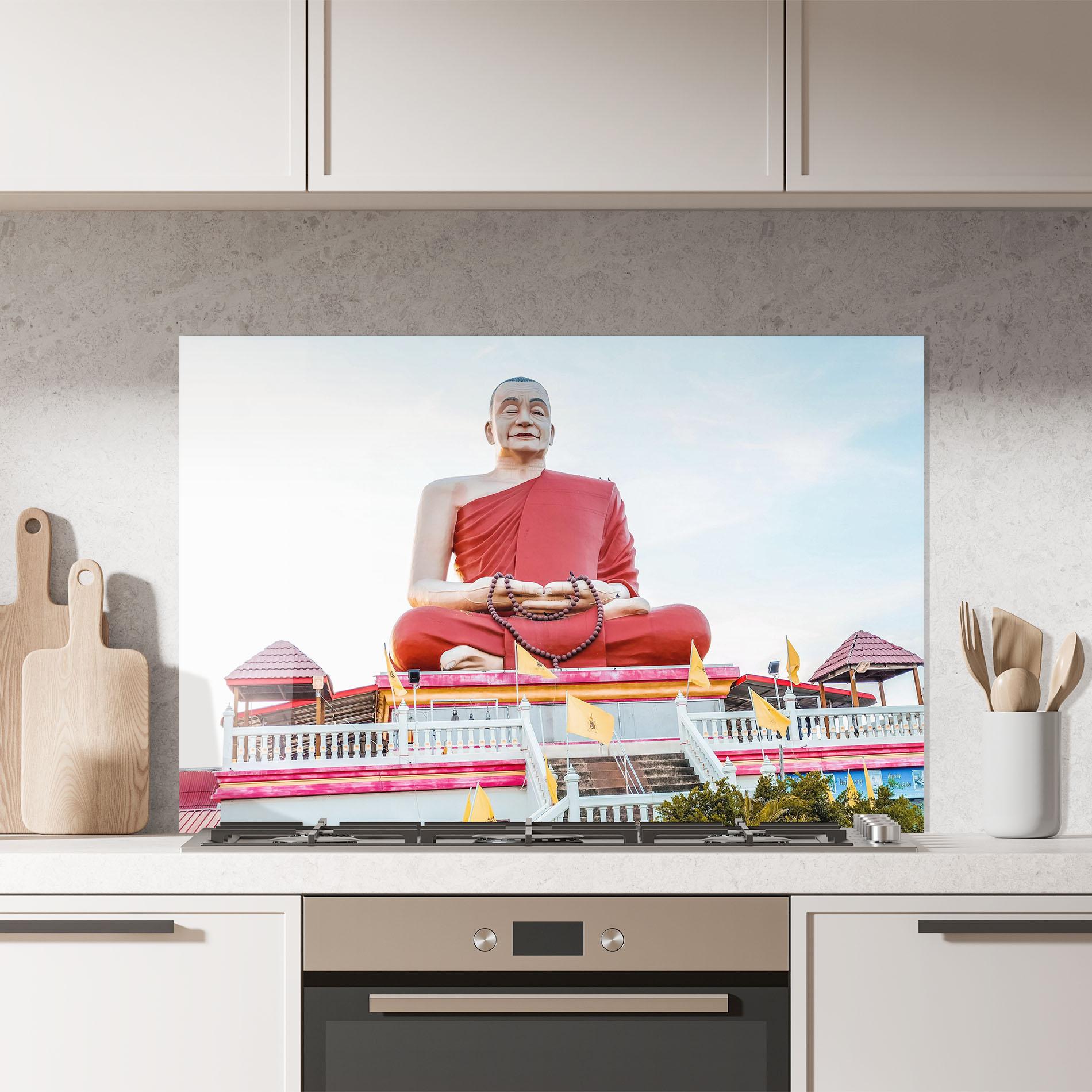 Konyhai üveg hátfal Statue Ghana Devi mockup 7