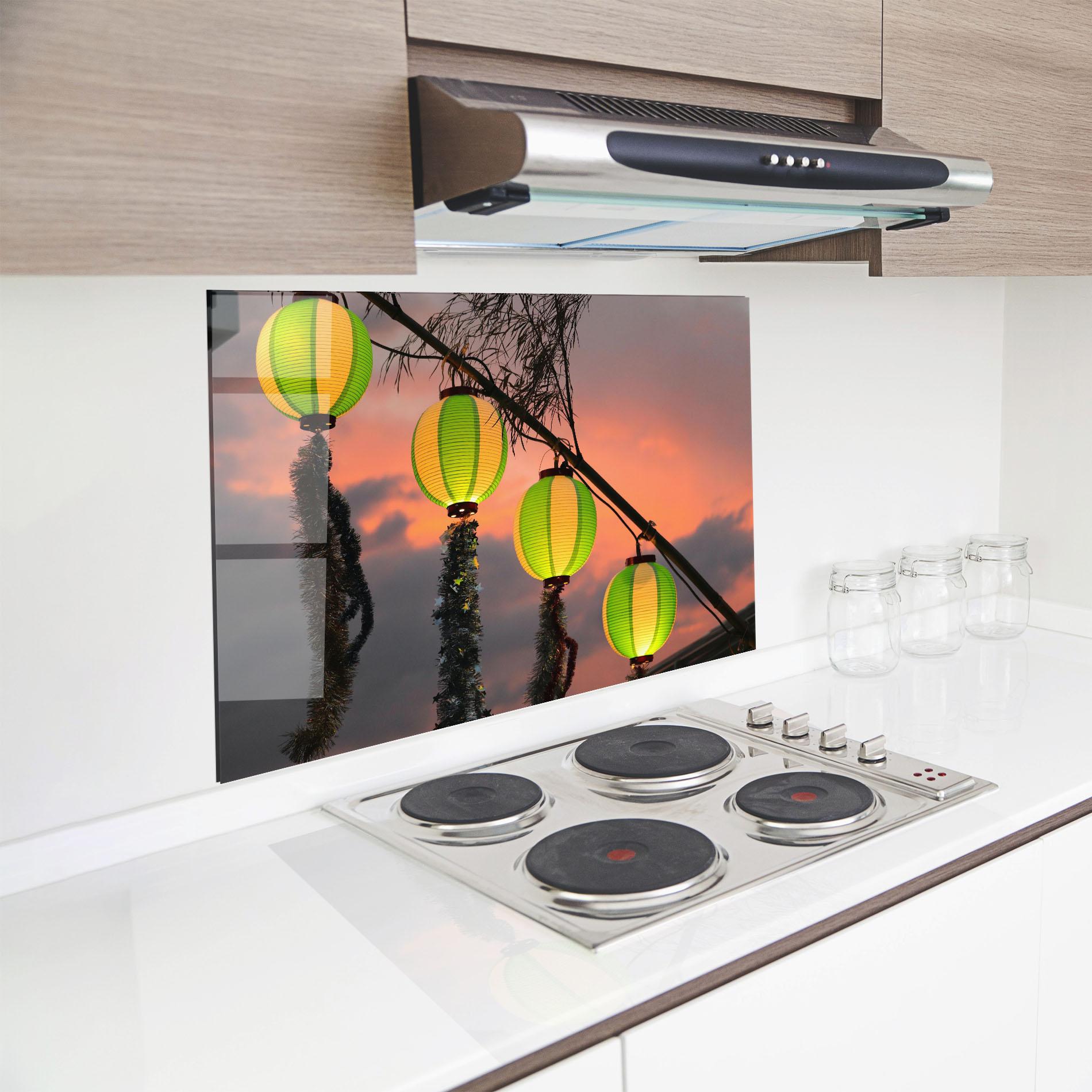 Konyhai üveg hátfal Green Lights mockup 8