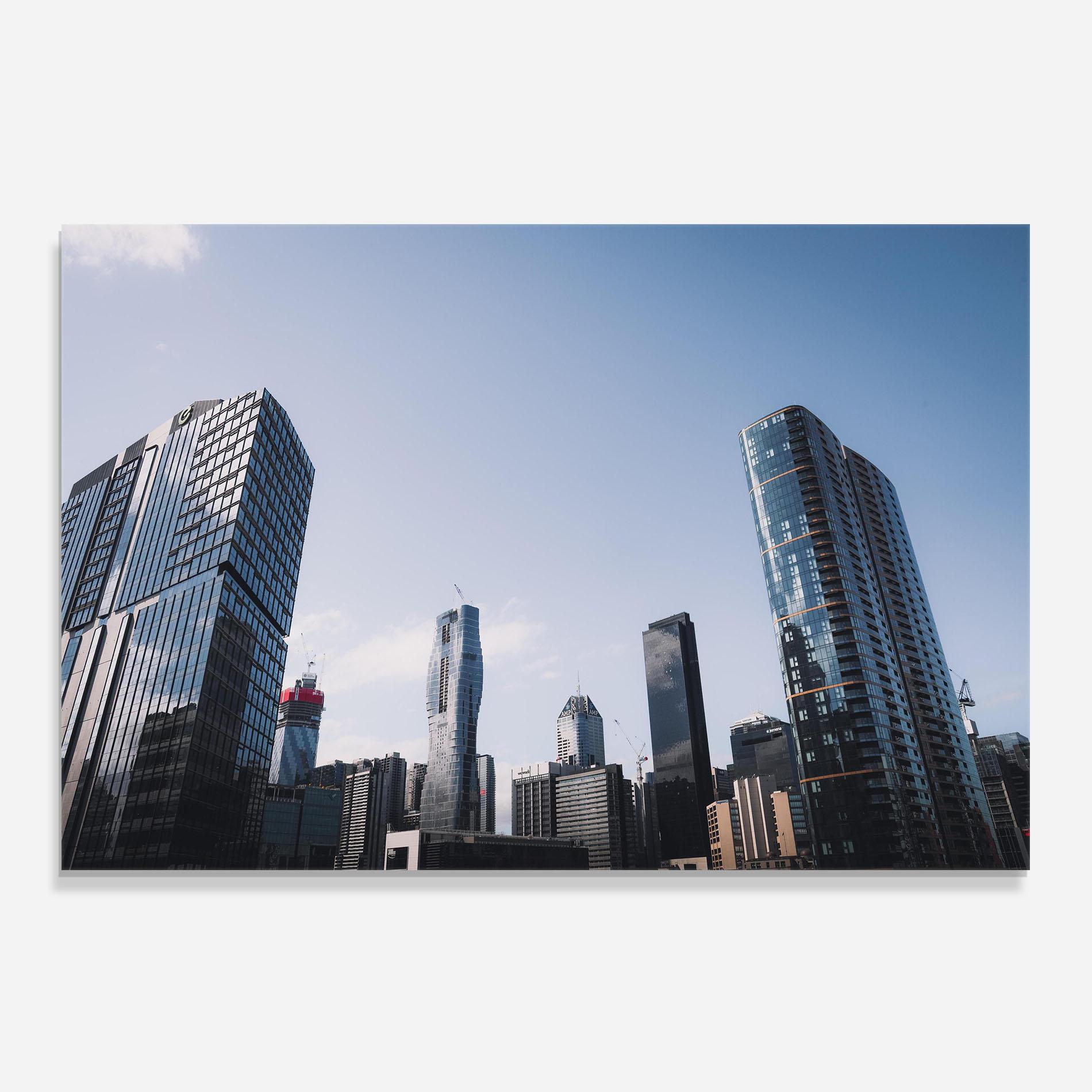 Konyhai üveg hátfal Business Building mockup 0