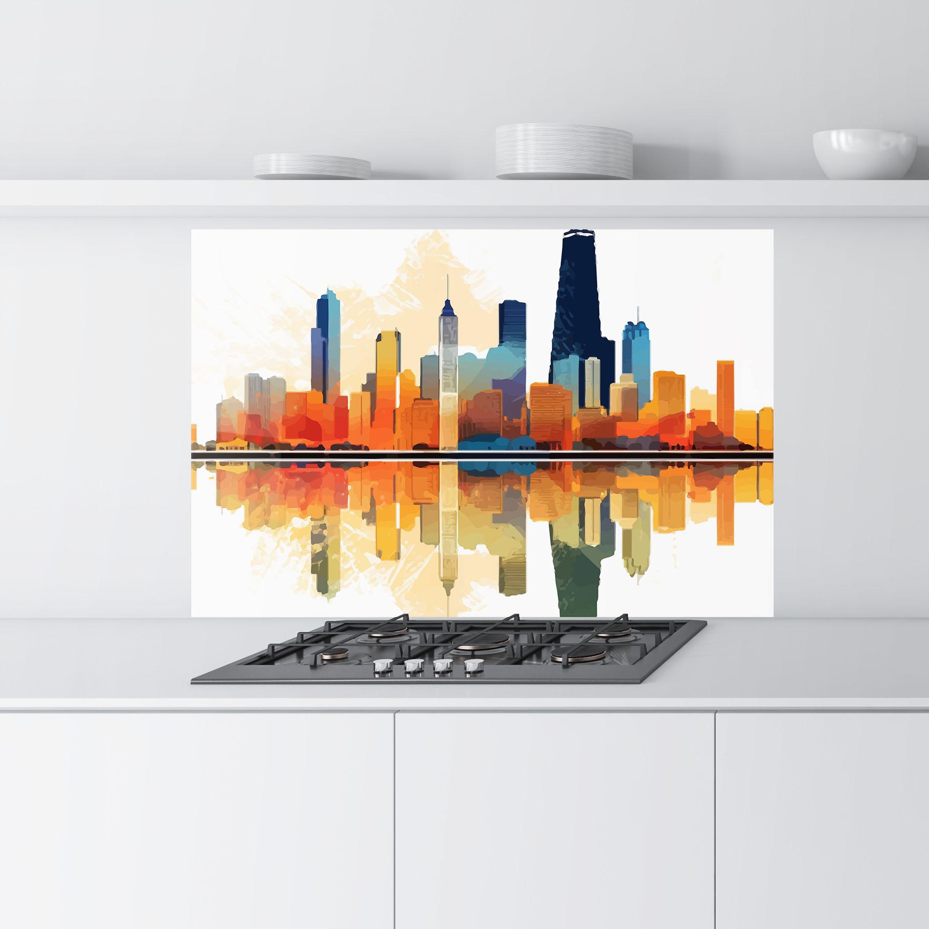 Konyhai üveg hátfal Australian River mockup 9