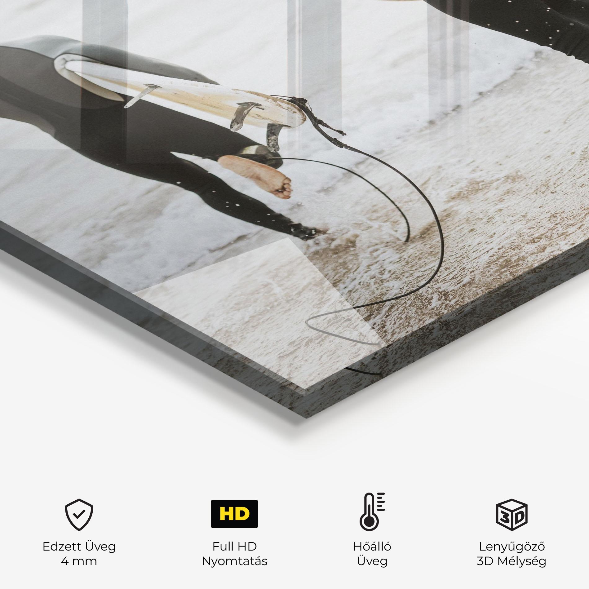 Konyhai üveg hátfal Australian Beach mockup 2