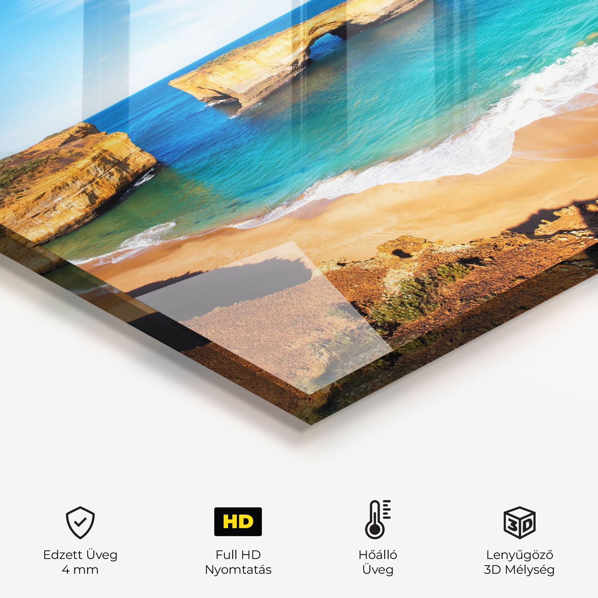 Konyhai üveg hátfal Australian Island mockup 2