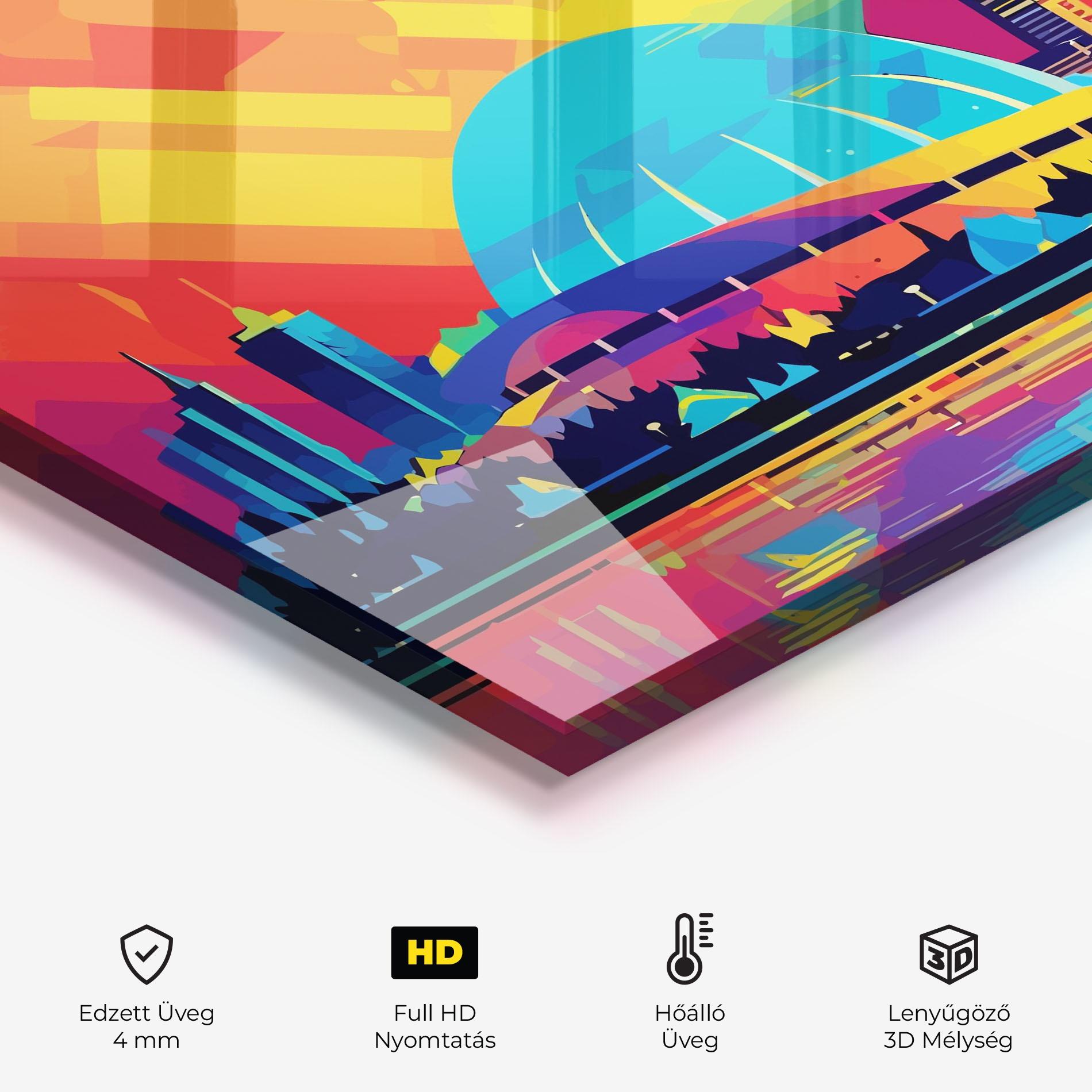 Konyhai üveg hátfal Blue Olympic Stadium mockup 2