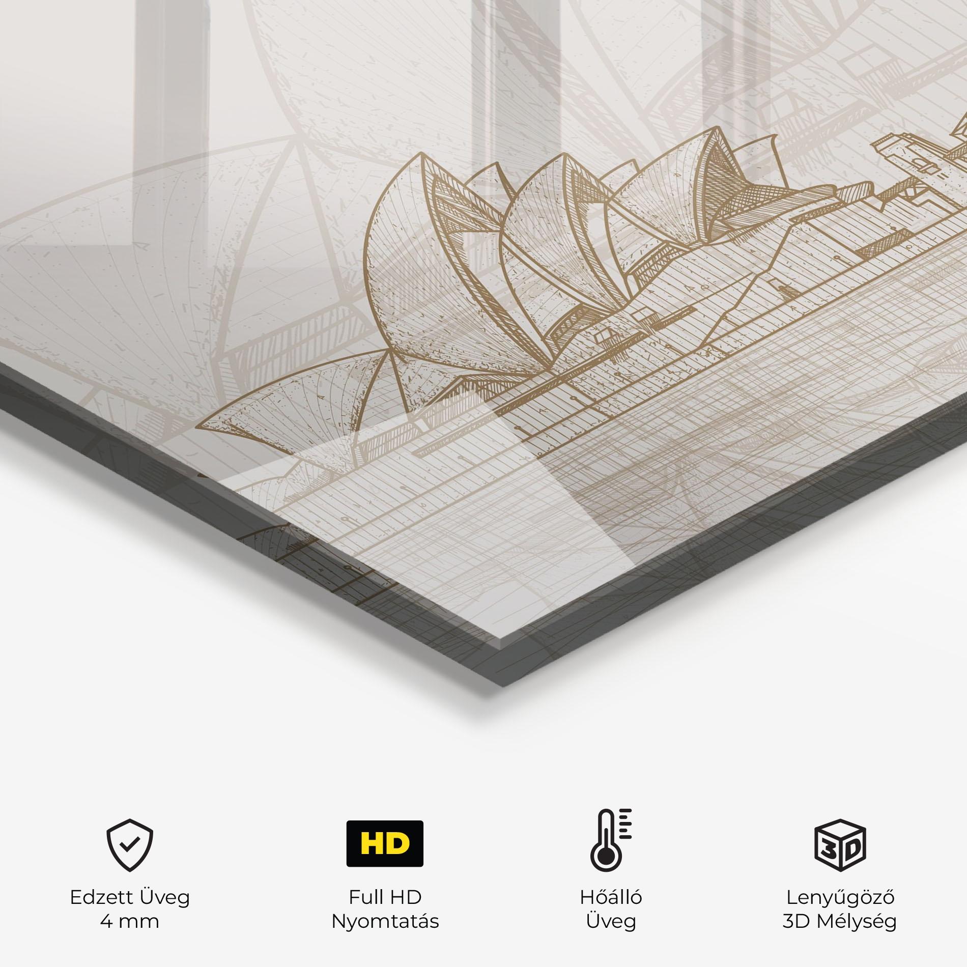 Konyhai üveg hátfal Brown Opera House mockup 2