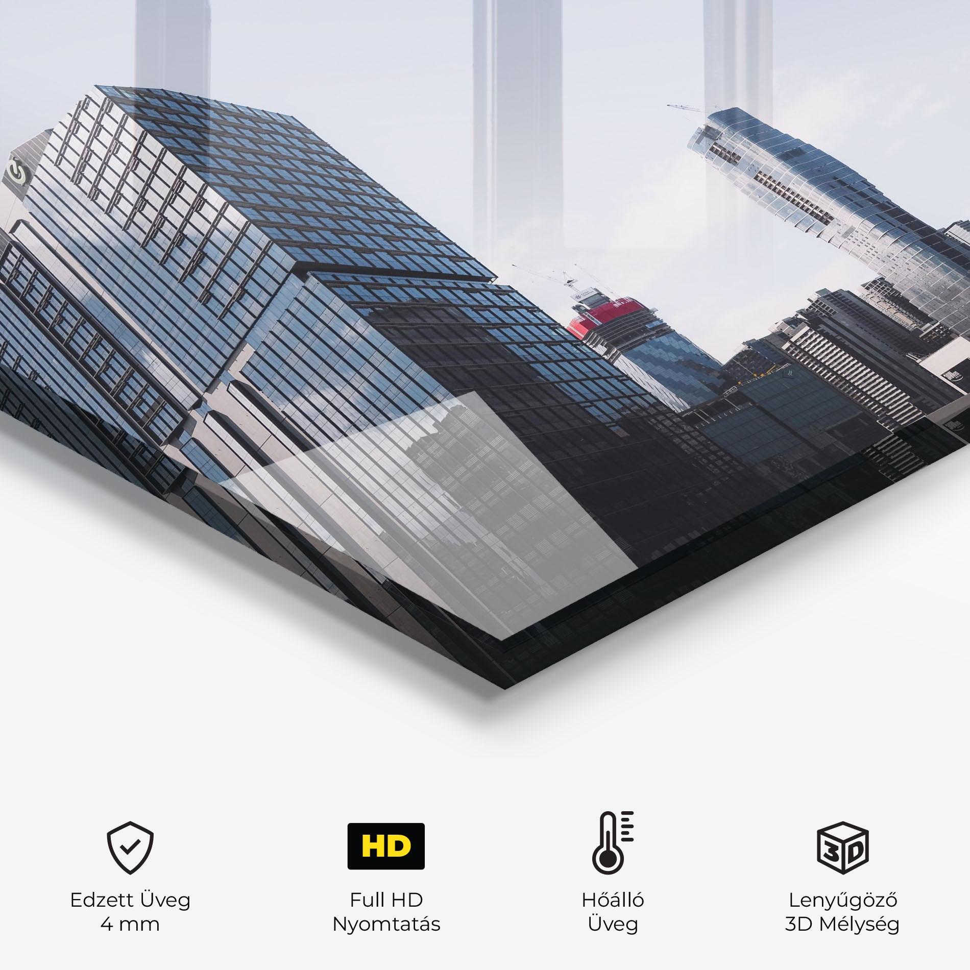 Konyhai üveg hátfal Business Building mockup 2