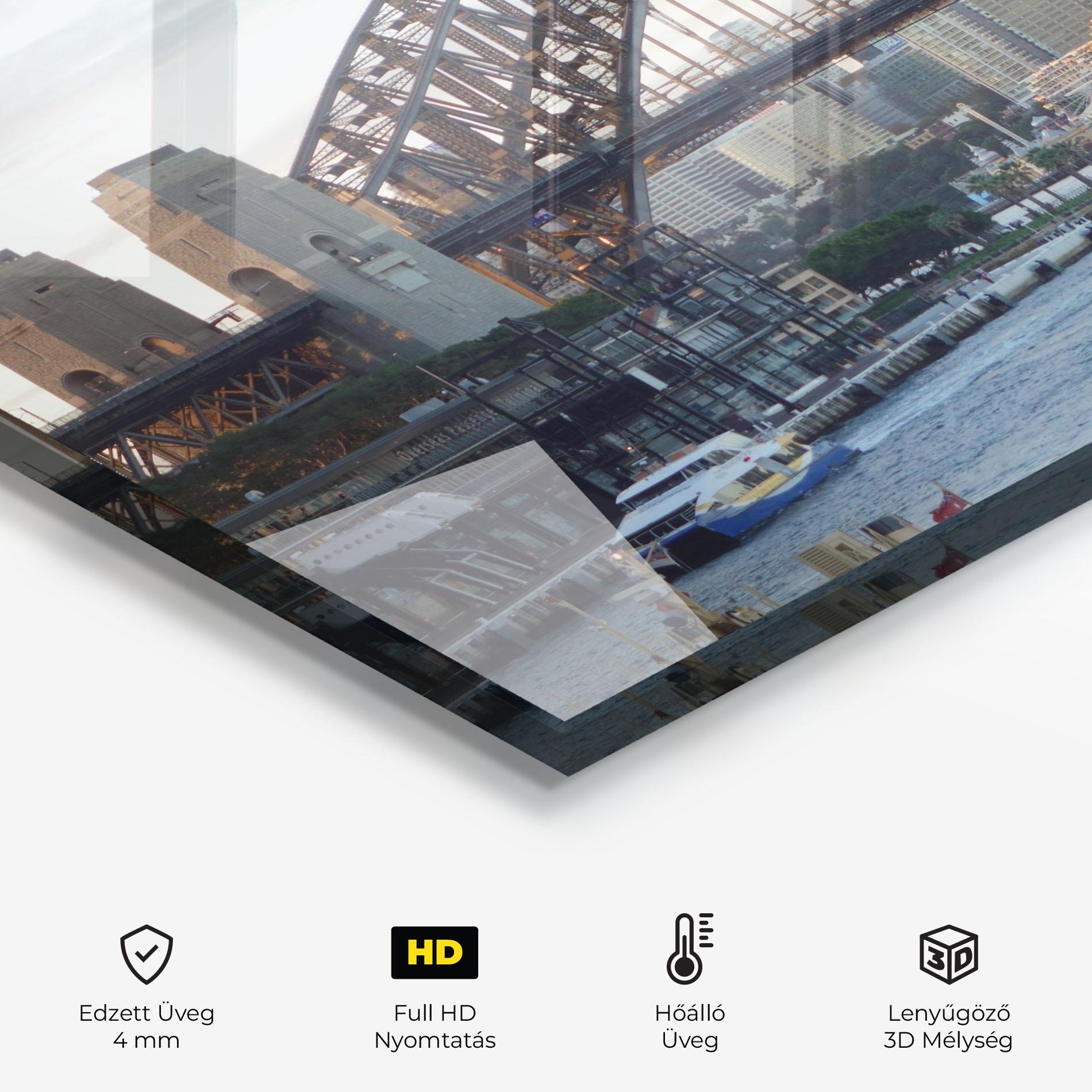 Konyhai üveg hátfal Harbour Bridge View mockup 2