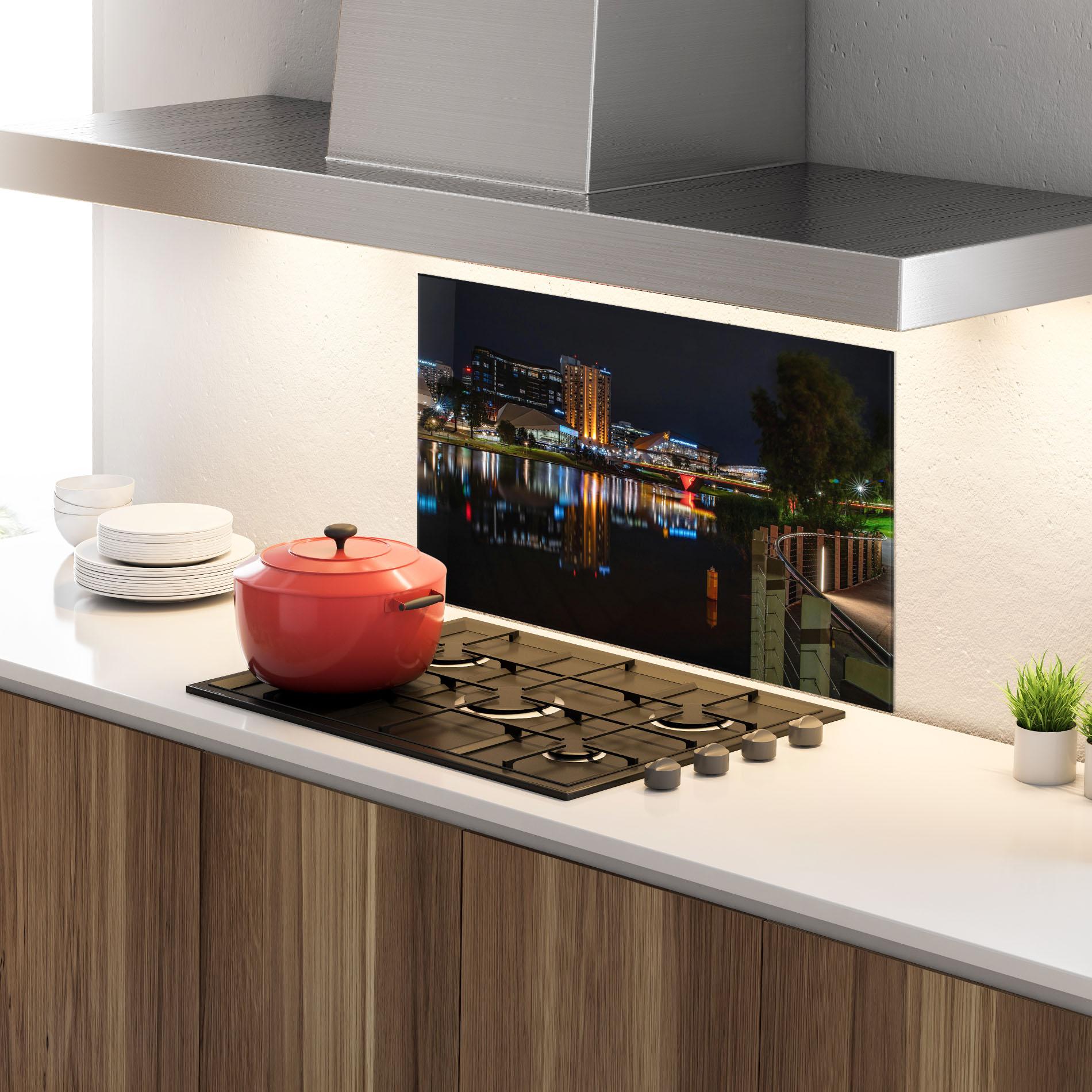 Konyhai üveg hátfal Australia Night Lake mockup 4