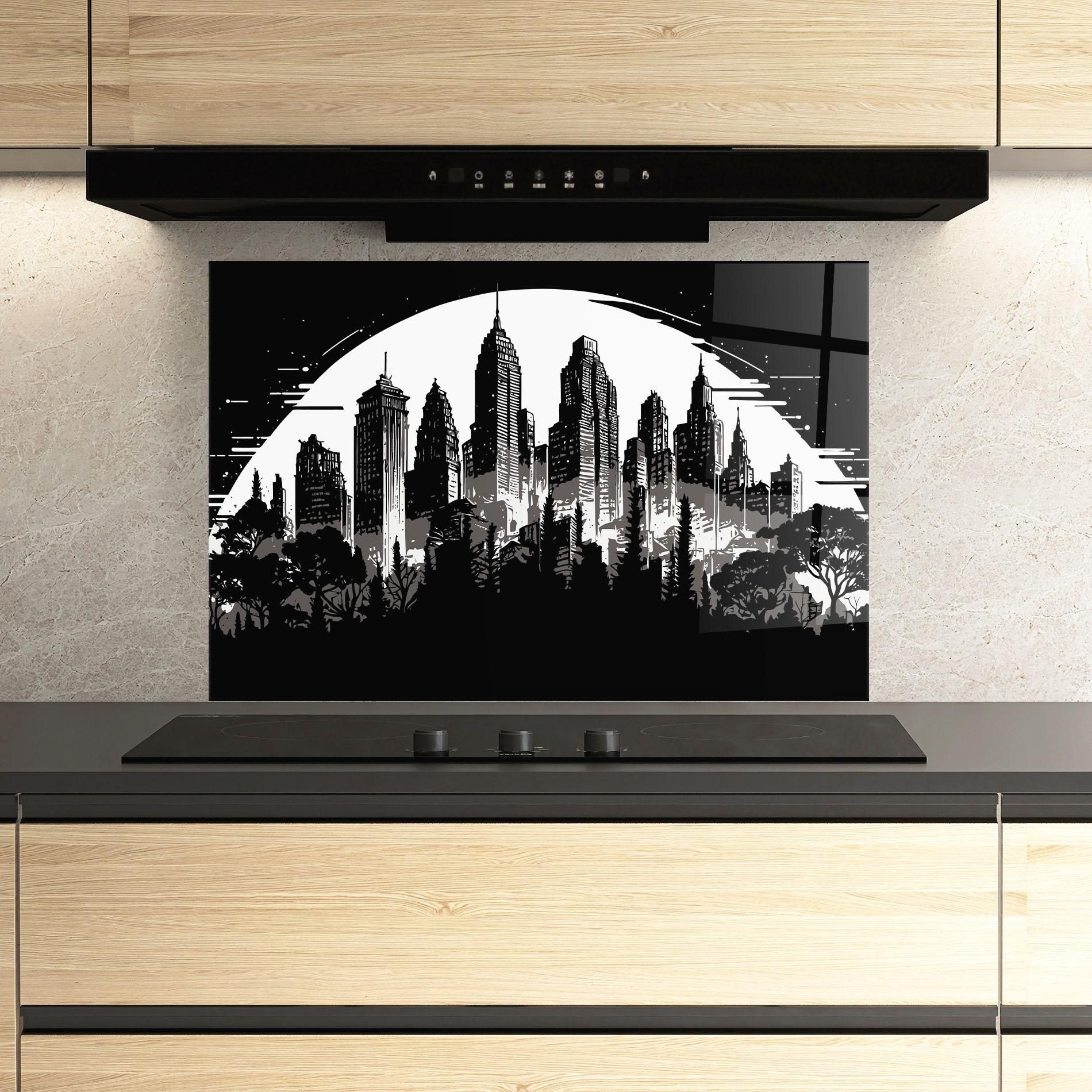 Konyhai üveg hátfal Australia Moon mockup 3