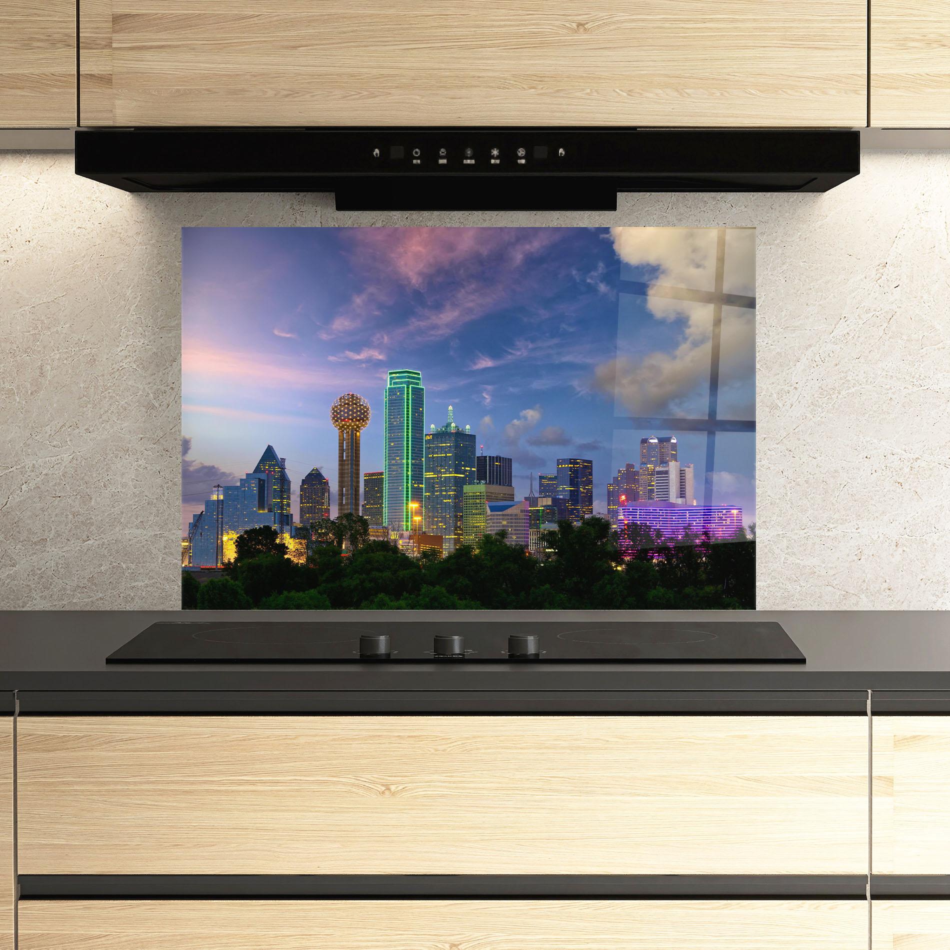 Konyhai üveg hátfal Dallas Dusk mockup 3