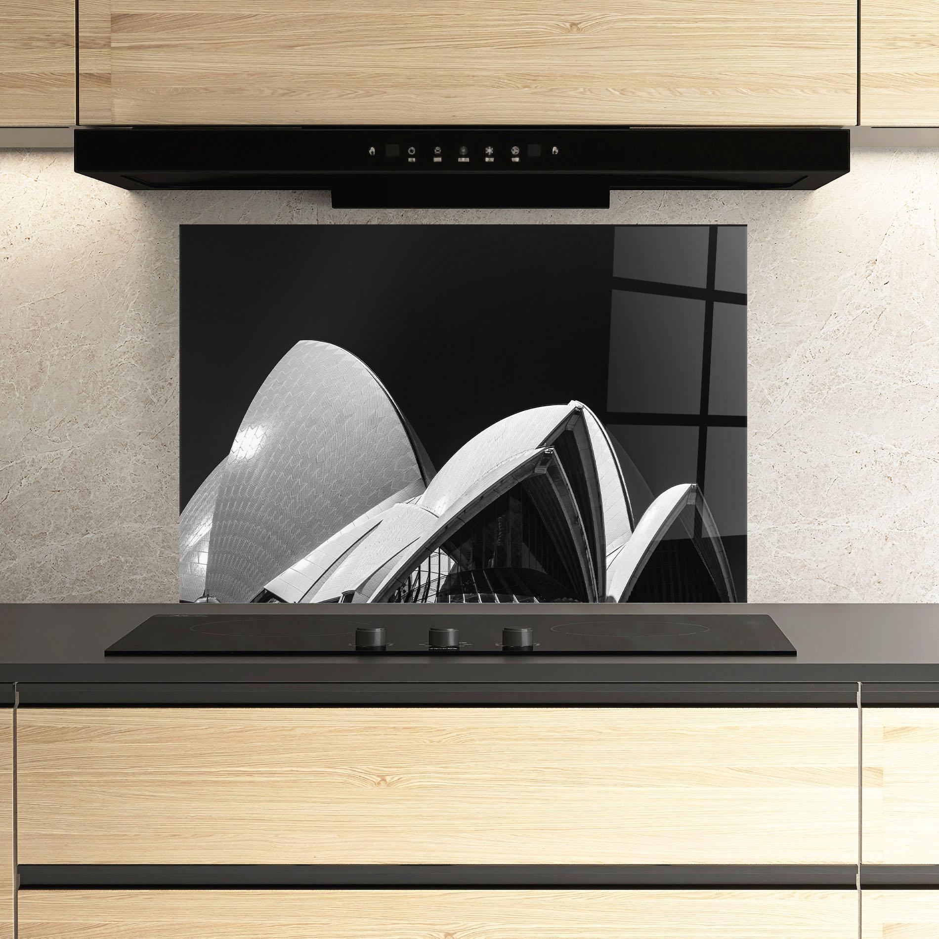 Konyhai üveg hátfal Opera House Close Up mockup 3